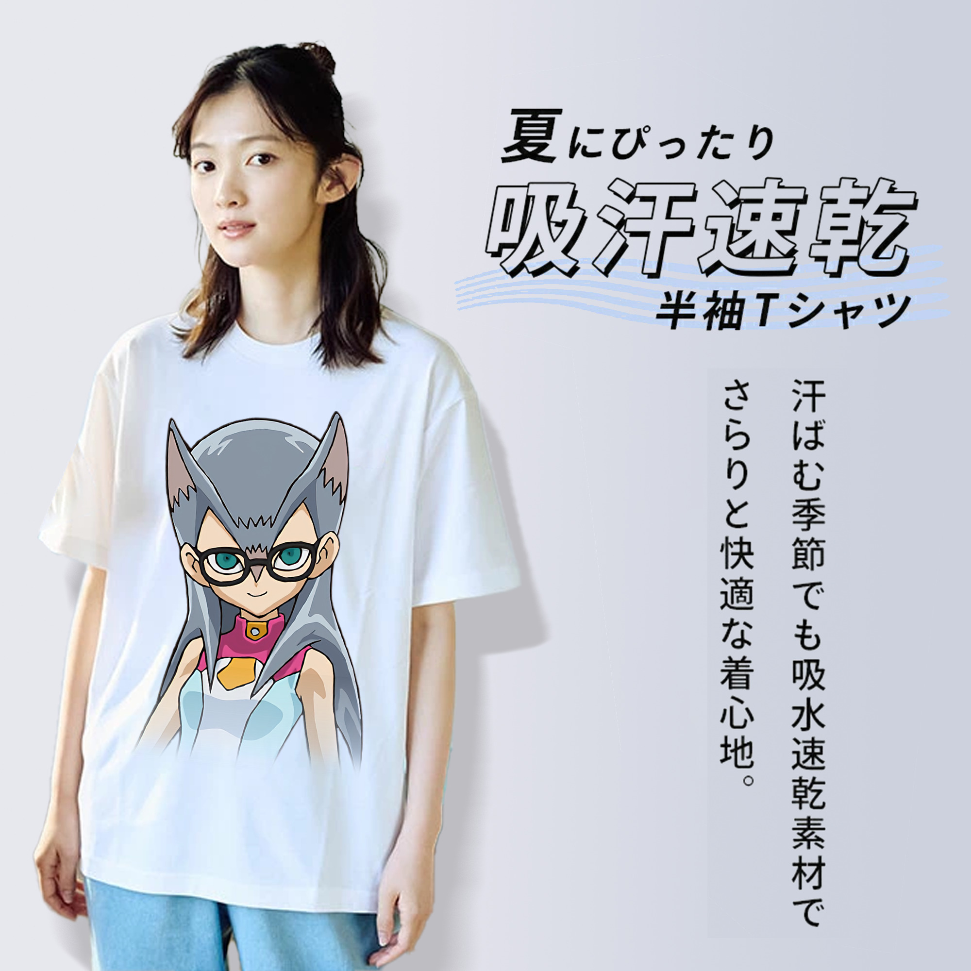 遊☆戯☆王 Yu-Gi-Oh! レディースカジュアルプリントTシャツ（綿100％）