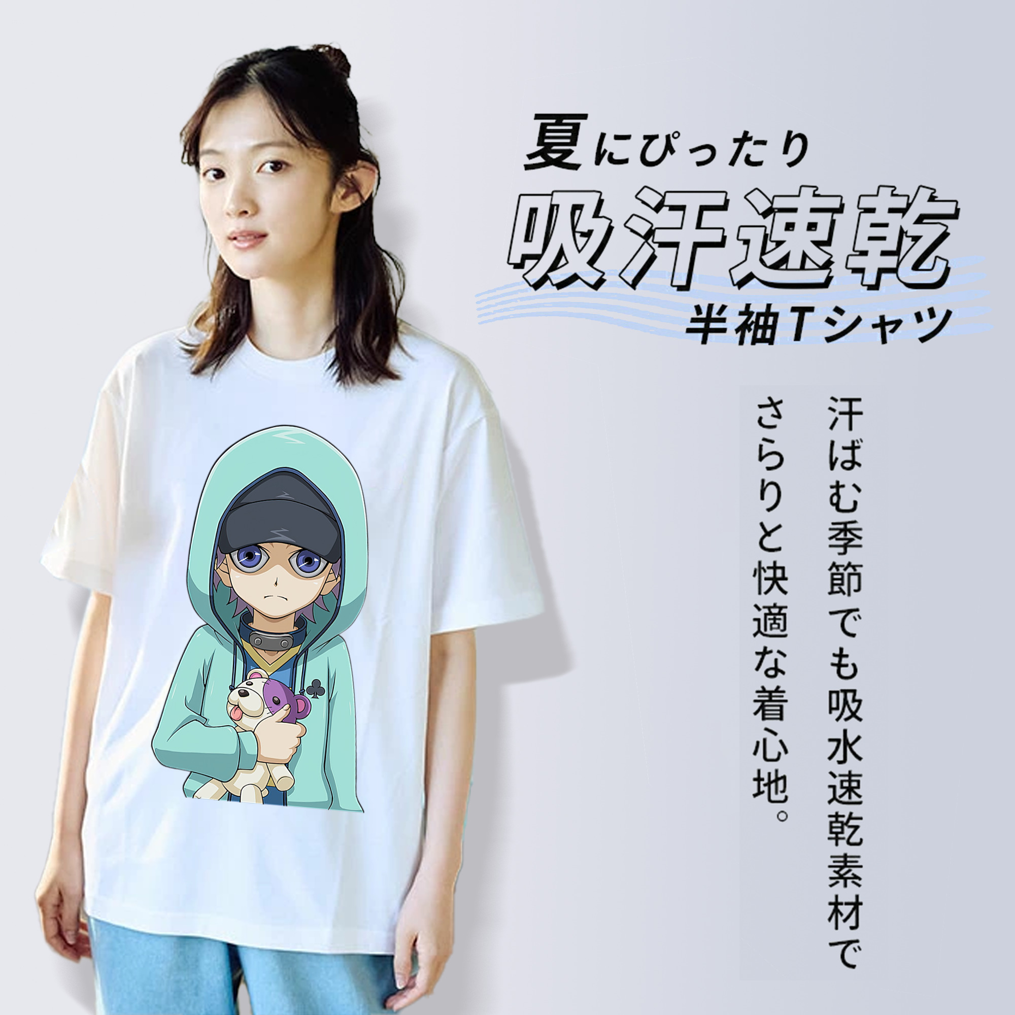 遊☆戯☆王 Yu-Gi-Oh! レディースカジュアルプリントTシャツ（綿100％）