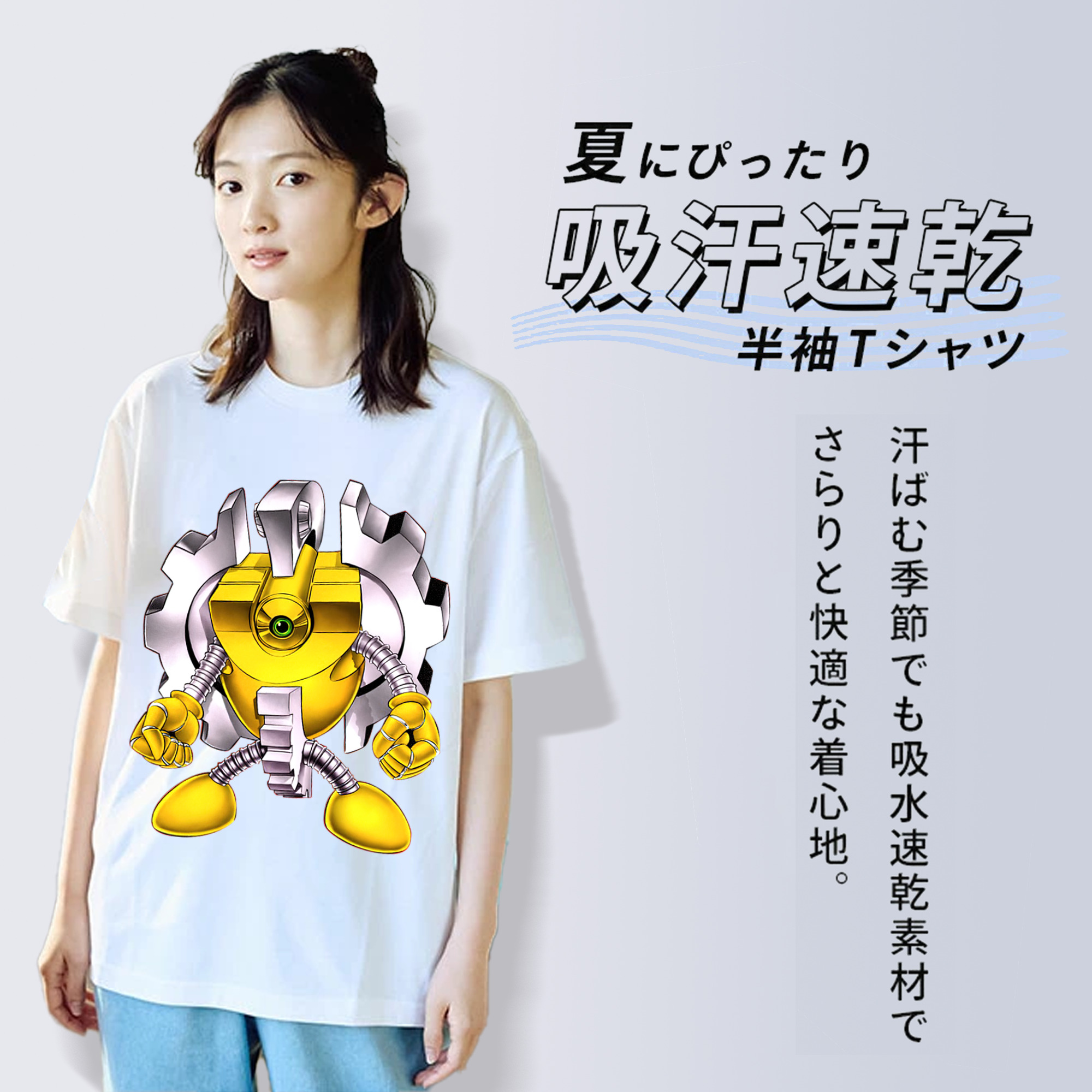 遊☆戯☆王 Yu-Gi-Oh! レディースカジュアルプリントTシャツ（綿100％）