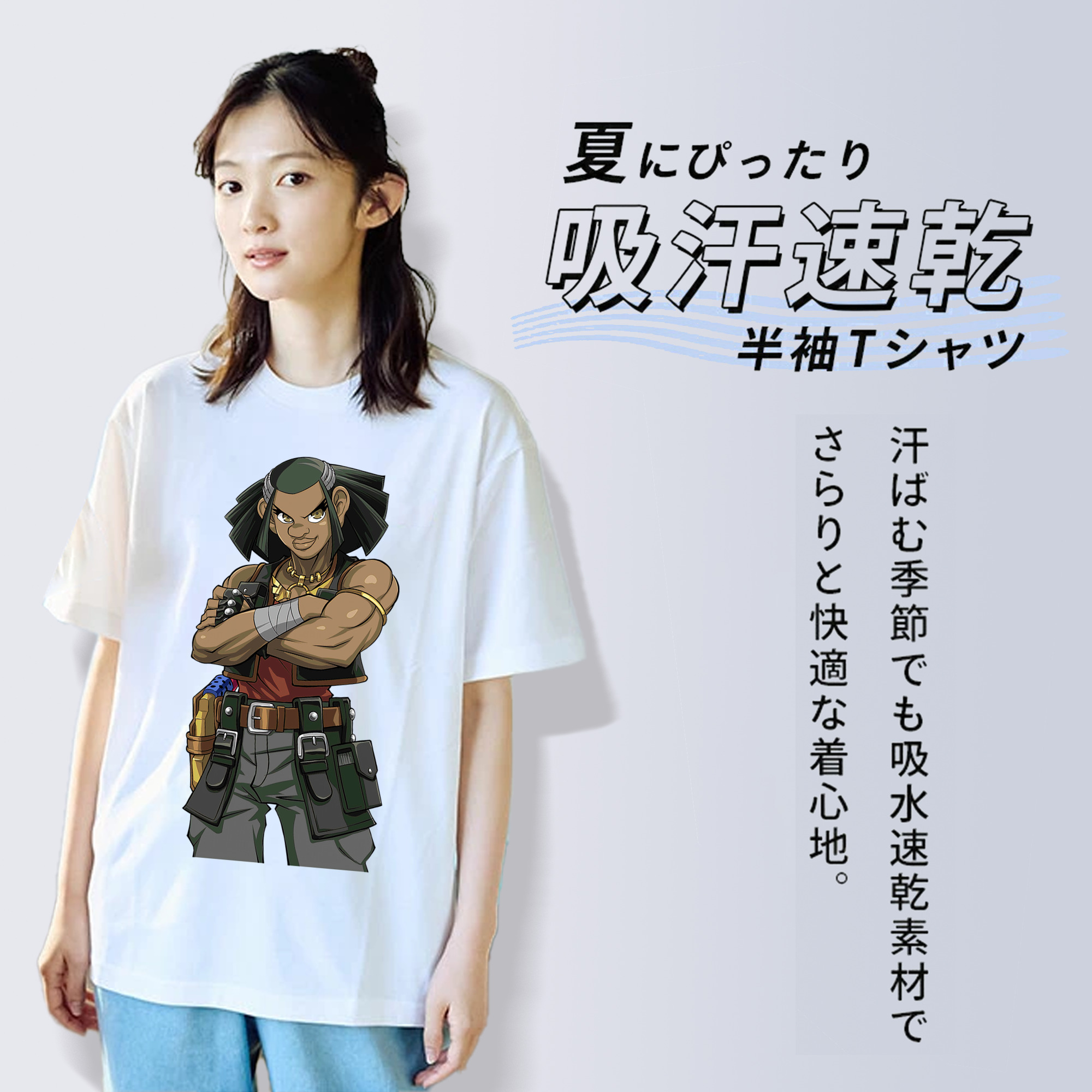 遊☆戯☆王 Yu-Gi-Oh! レディースカジュアルプリントTシャツ（綿100％）