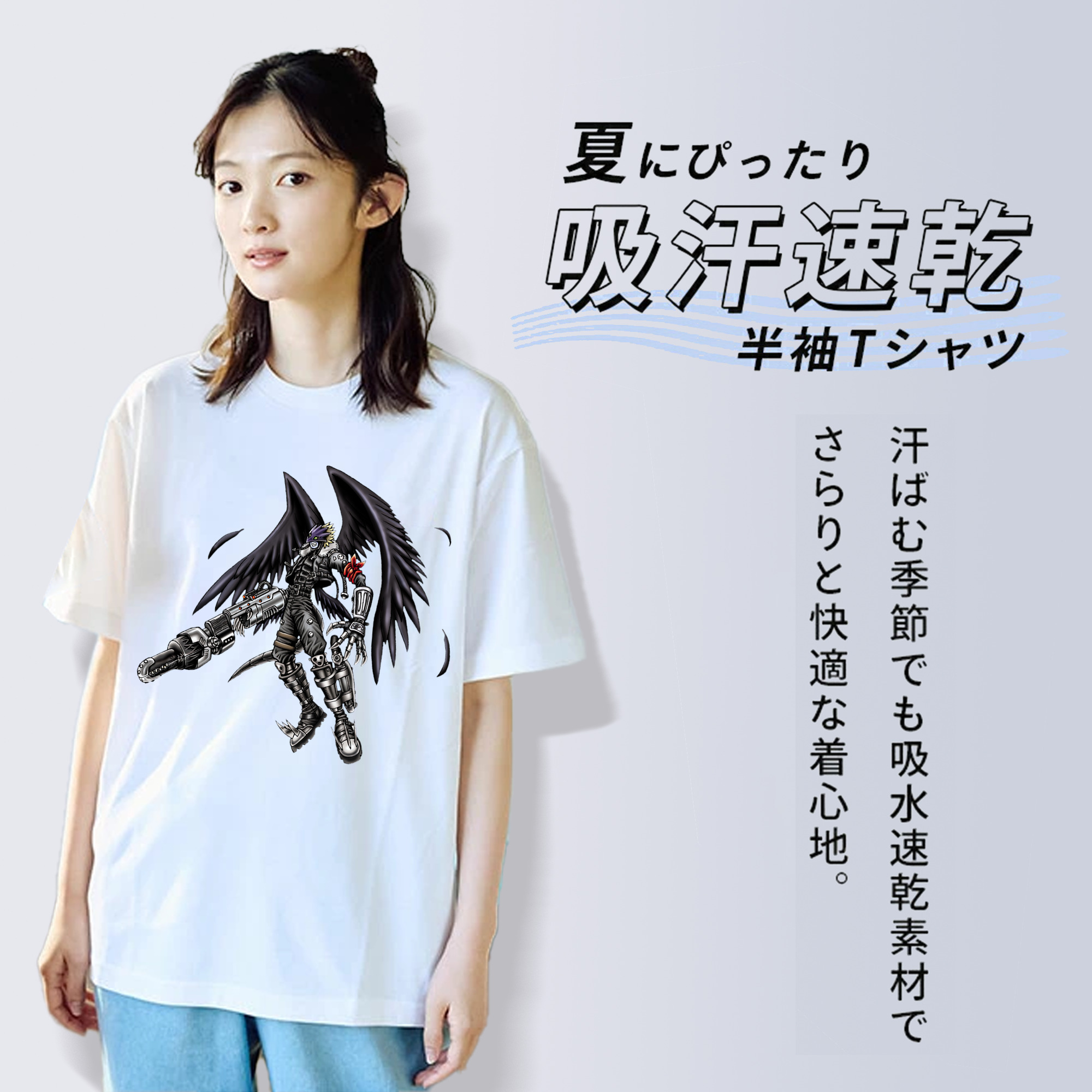 遊☆戯☆王 Yu-Gi-Oh! レディースカジュアルプリントTシャツ（綿100％）