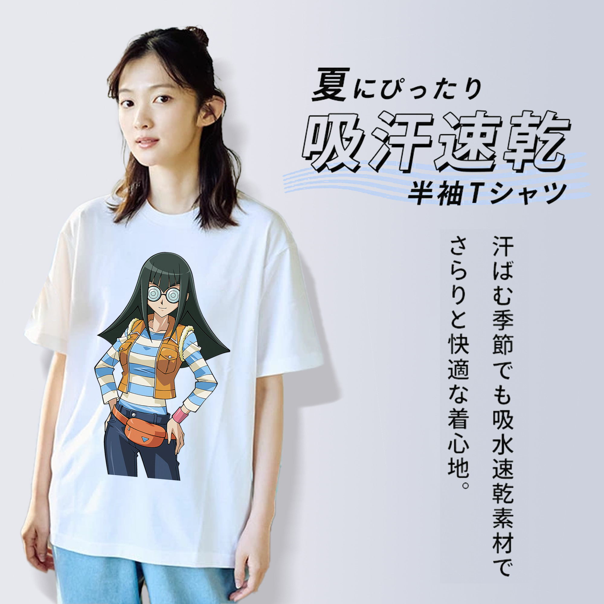 遊☆戯☆王 Yu-Gi-Oh! レディースカジュアルプリントTシャツ（綿100％）