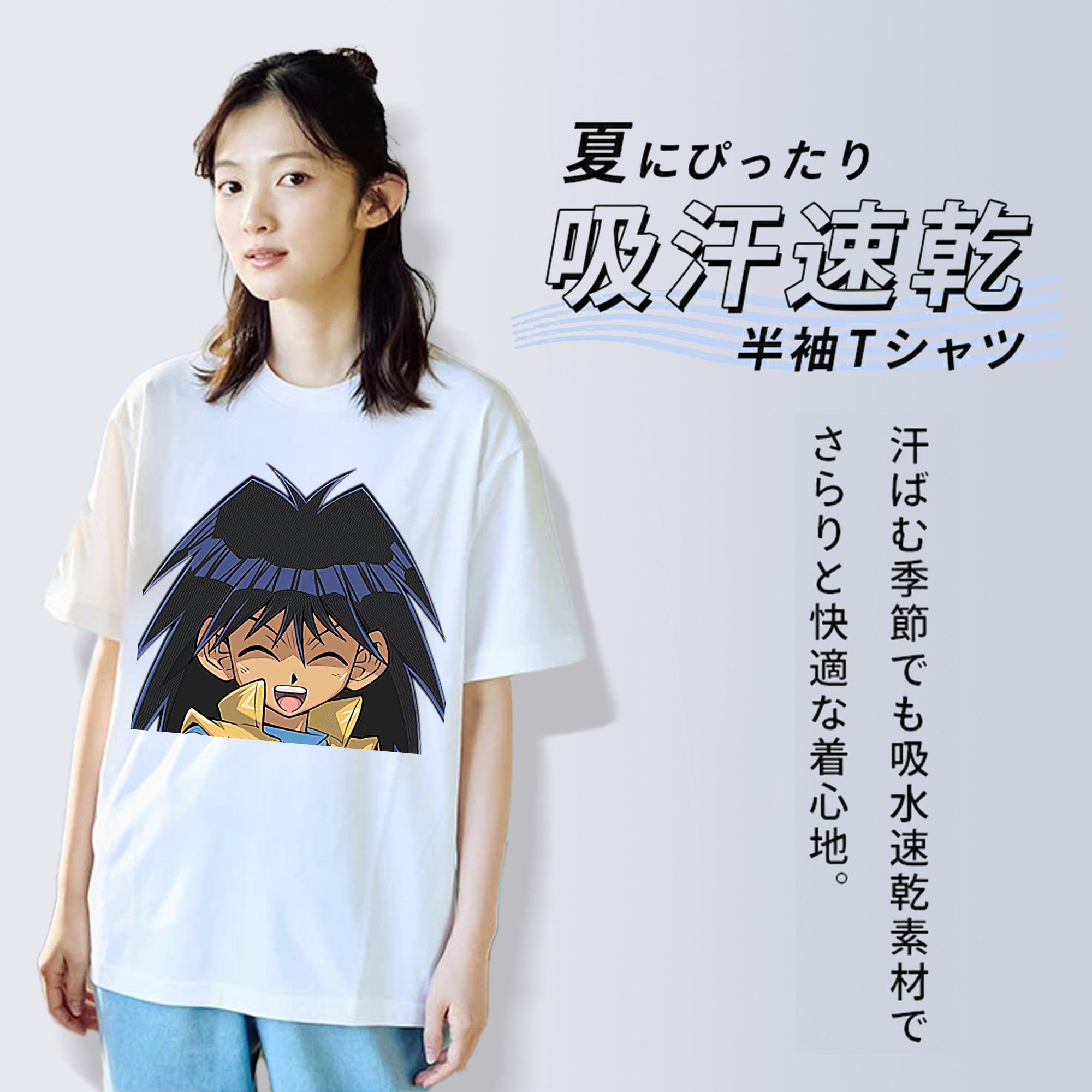 遊☆戯☆王 Yu-Gi-Oh! レディースカジュアルプリントTシャツ（綿100％）
