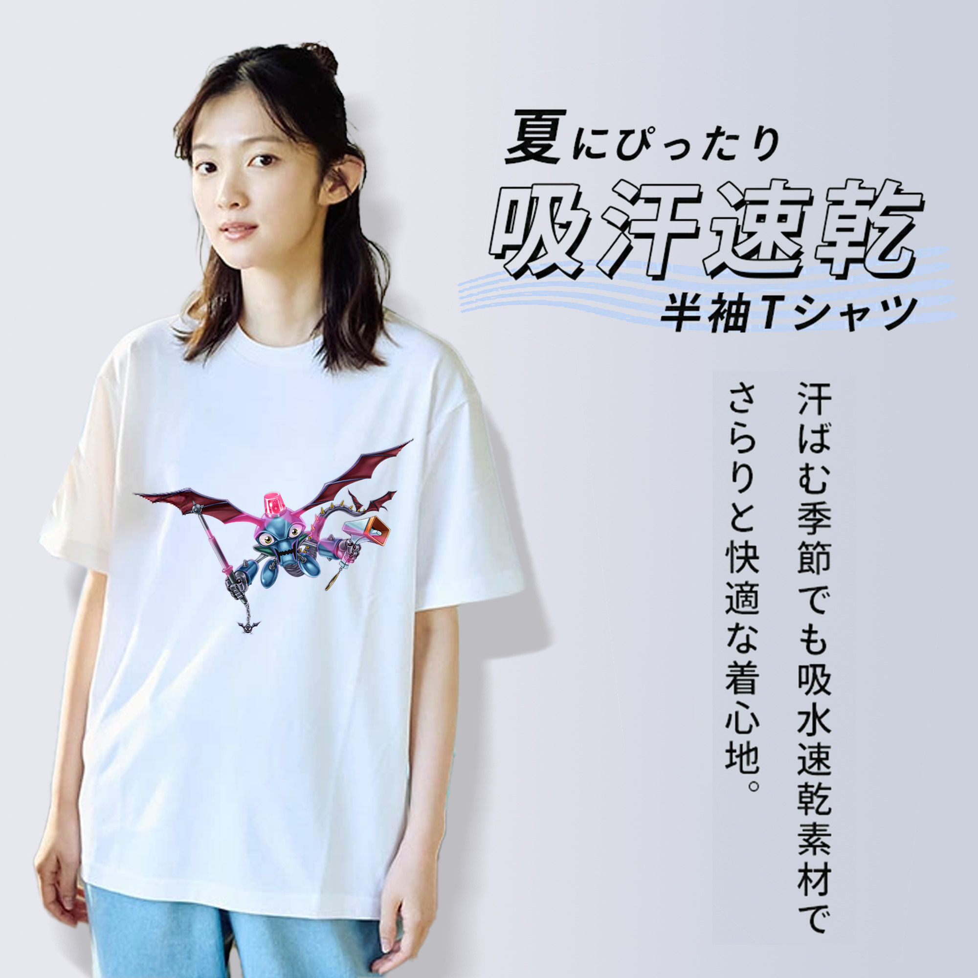 遊☆戯☆王 Yu-Gi-Oh! レディースカジュアルプリントTシャツ（綿100％）