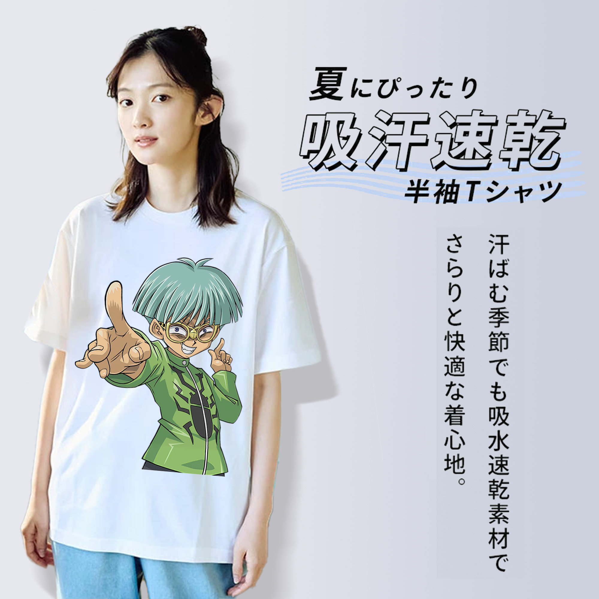 遊☆戯☆王 Yu-Gi-Oh! レディースカジュアルプリントTシャツ（綿100％）