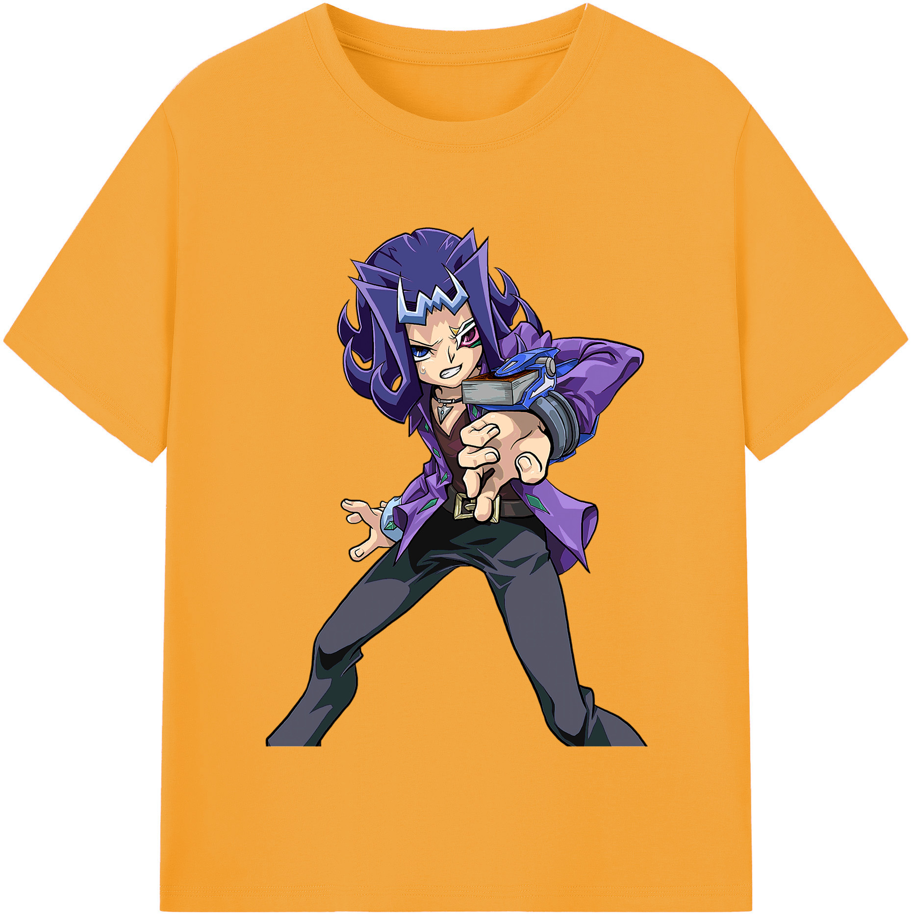 （画像用） 遊☆戯☆王 Yu-Gi-Oh! レディースカジュアルプリントTシャツ（綿100％）