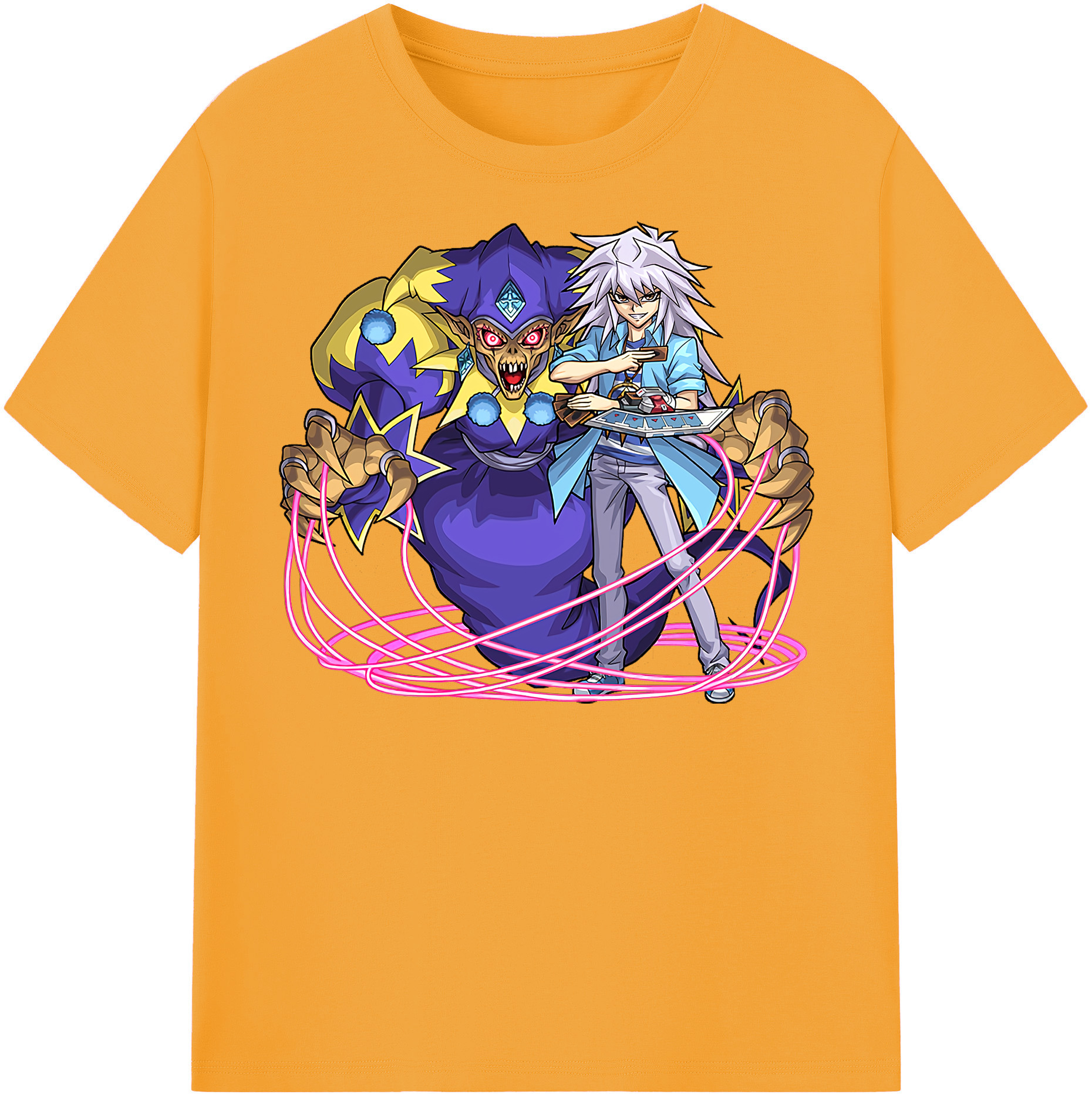 （画像用） 遊☆戯☆王 Yu-Gi-Oh! レディースカジュアルプリントTシャツ（綿100％）