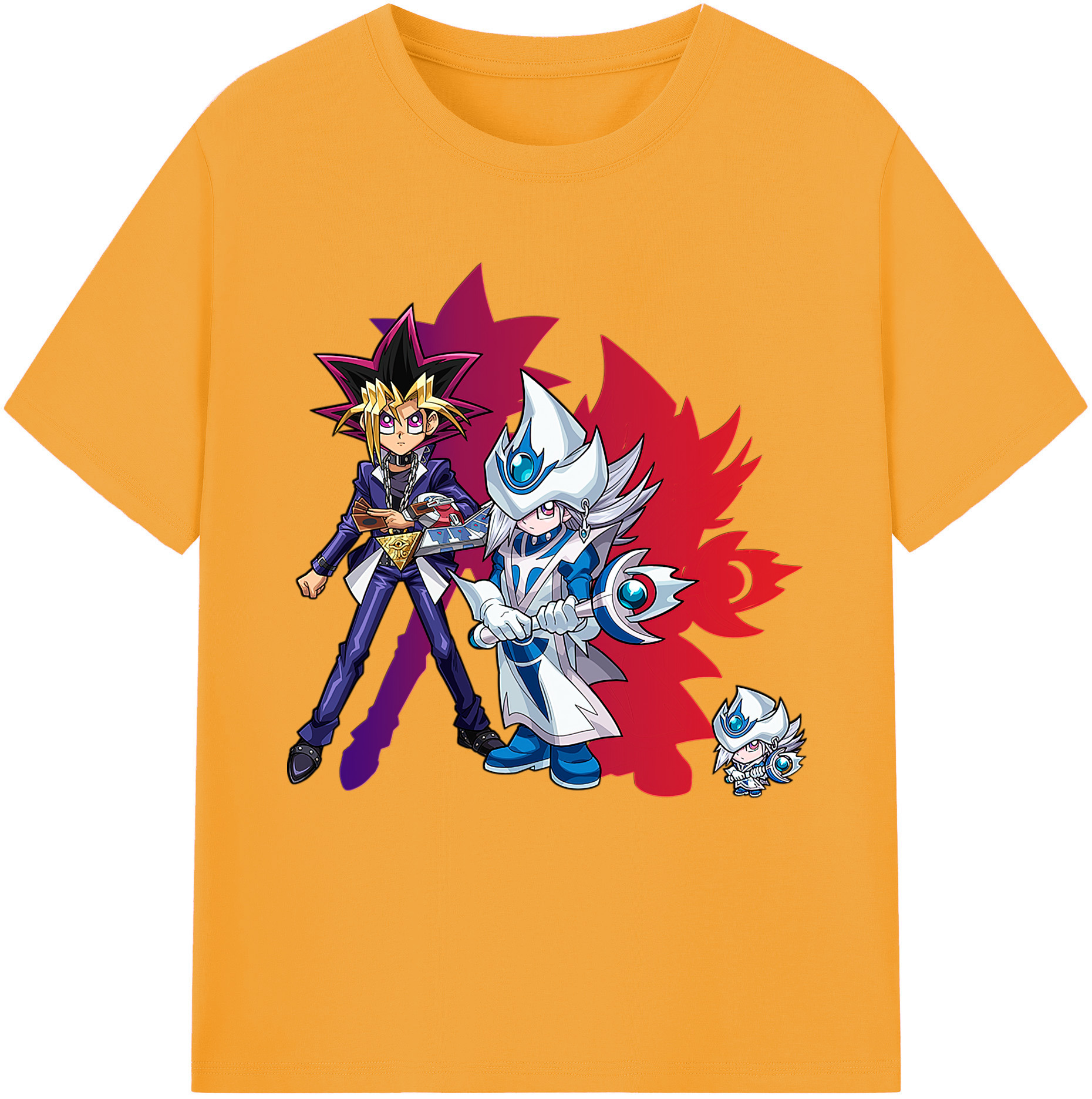 （画像用） 遊☆戯☆王 Yu-Gi-Oh! レディースカジュアルプリントTシャツ（綿100％）