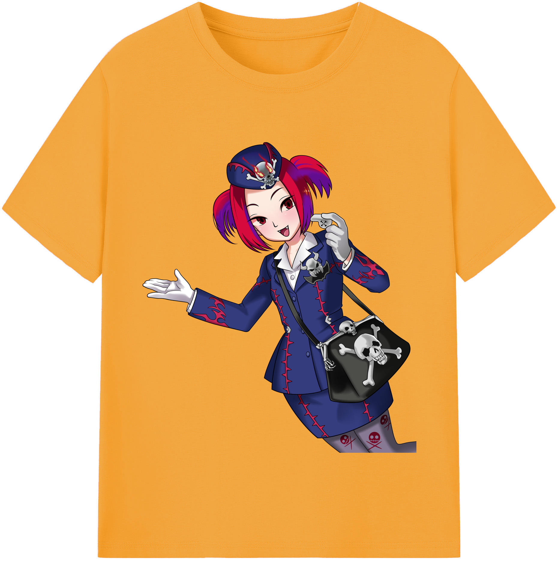 （画像用） 遊☆戯☆王 Yu-Gi-Oh! レディースカジュアルプリントTシャツ（綿100％）