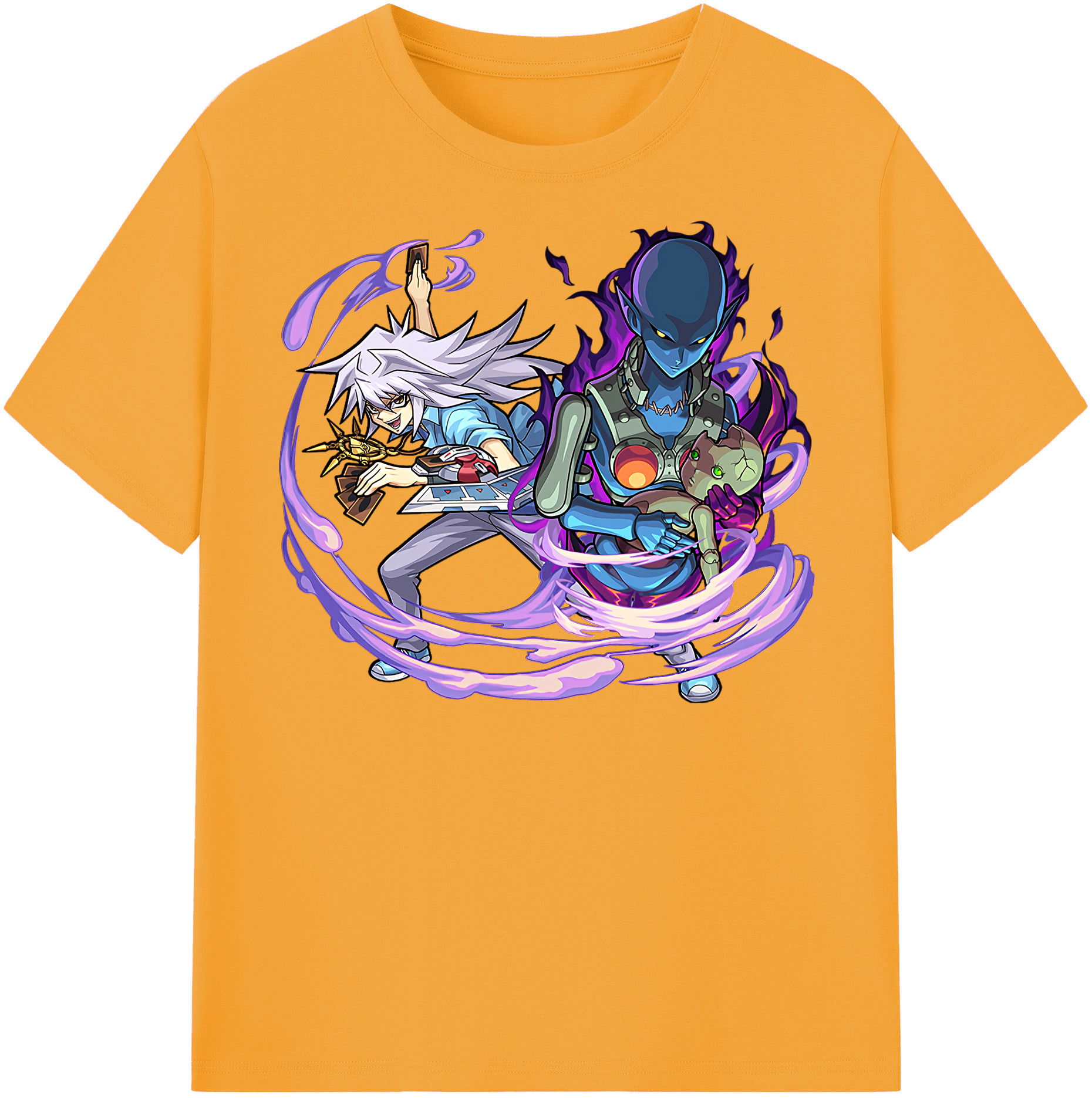 （画像用） 遊☆戯☆王 Yu-Gi-Oh! レディースカジュアルプリントTシャツ（綿100％）
