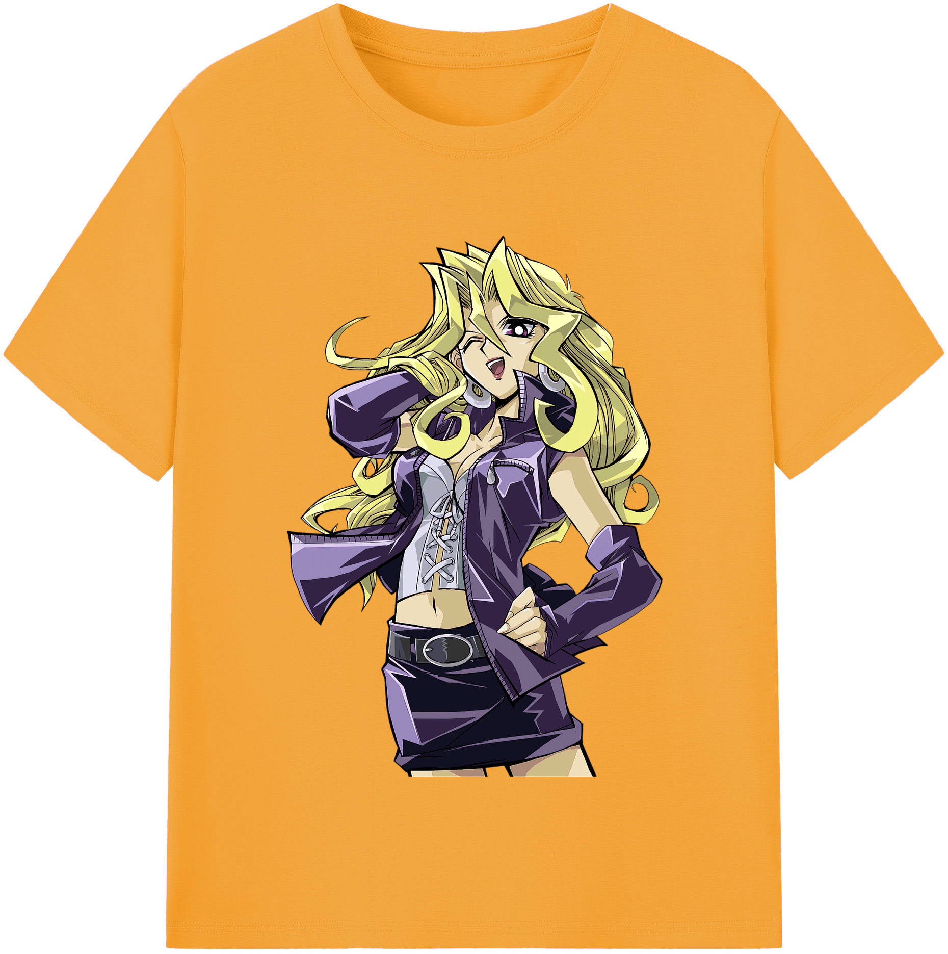 （画像用） 遊☆戯☆王 Yu-Gi-Oh! レディースカジュアルプリントTシャツ（綿100％）