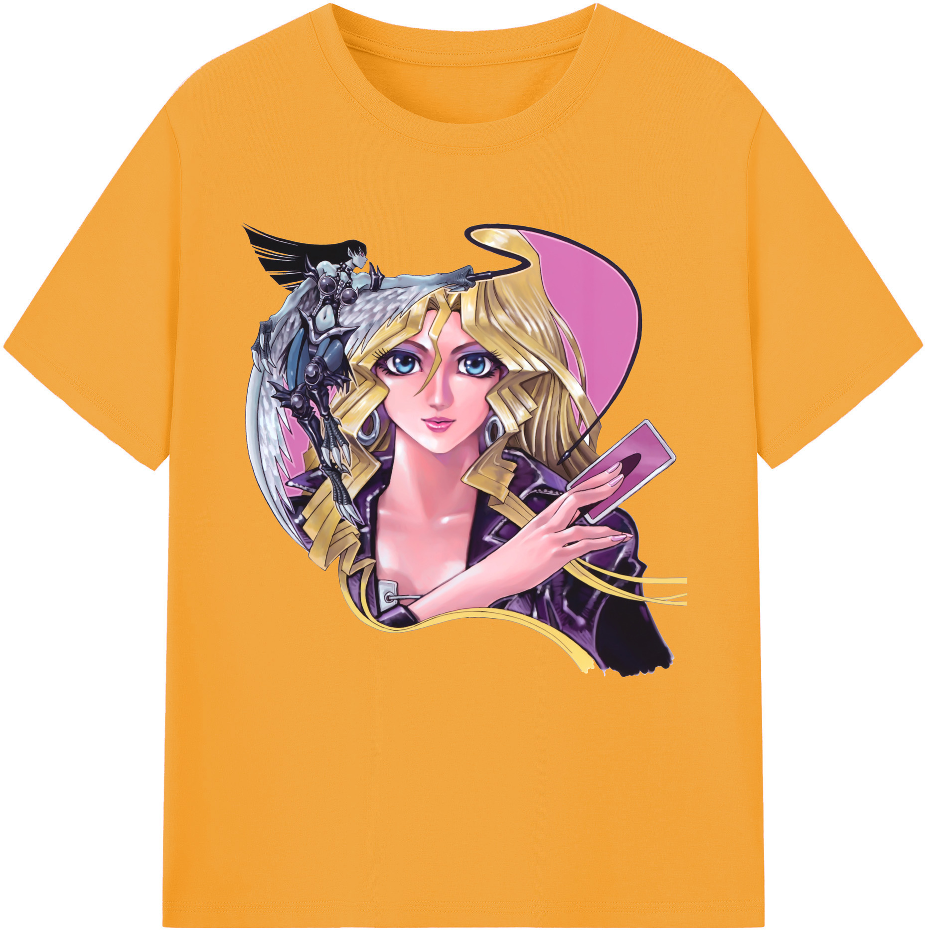 （画像用） 遊☆戯☆王 Yu-Gi-Oh! レディースカジュアルプリントTシャツ（綿100％）