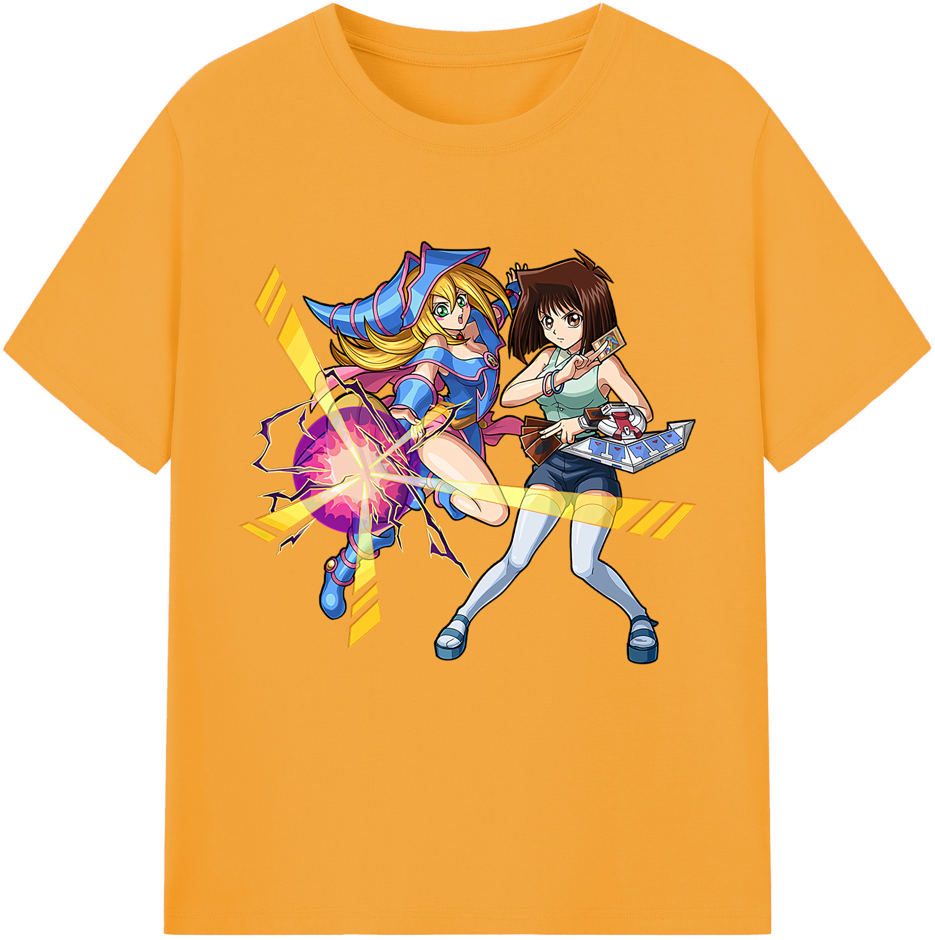 （画像用） 遊☆戯☆王 Yu-Gi-Oh! レディースカジュアルプリントTシャツ（綿100％）