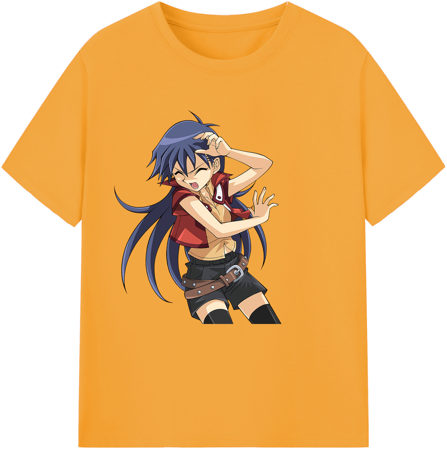 （画像用） 遊☆戯☆王 Yu-Gi-Oh! レディースカジュアルプリントTシャツ（綿100％）