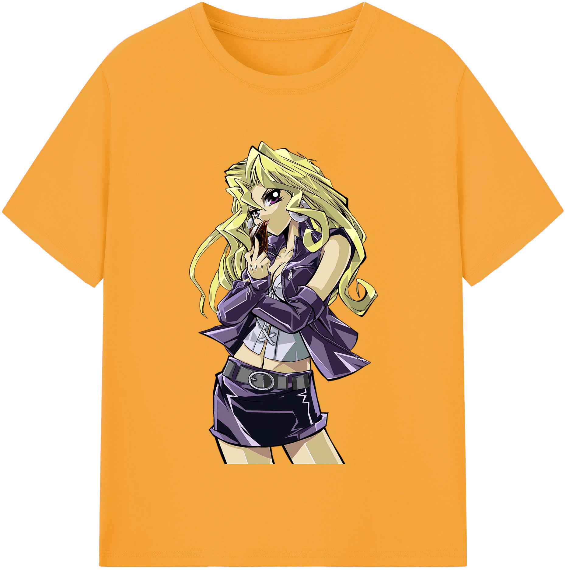 （画像用） 遊☆戯☆王 Yu-Gi-Oh! レディースカジュアルプリントTシャツ（綿100％）