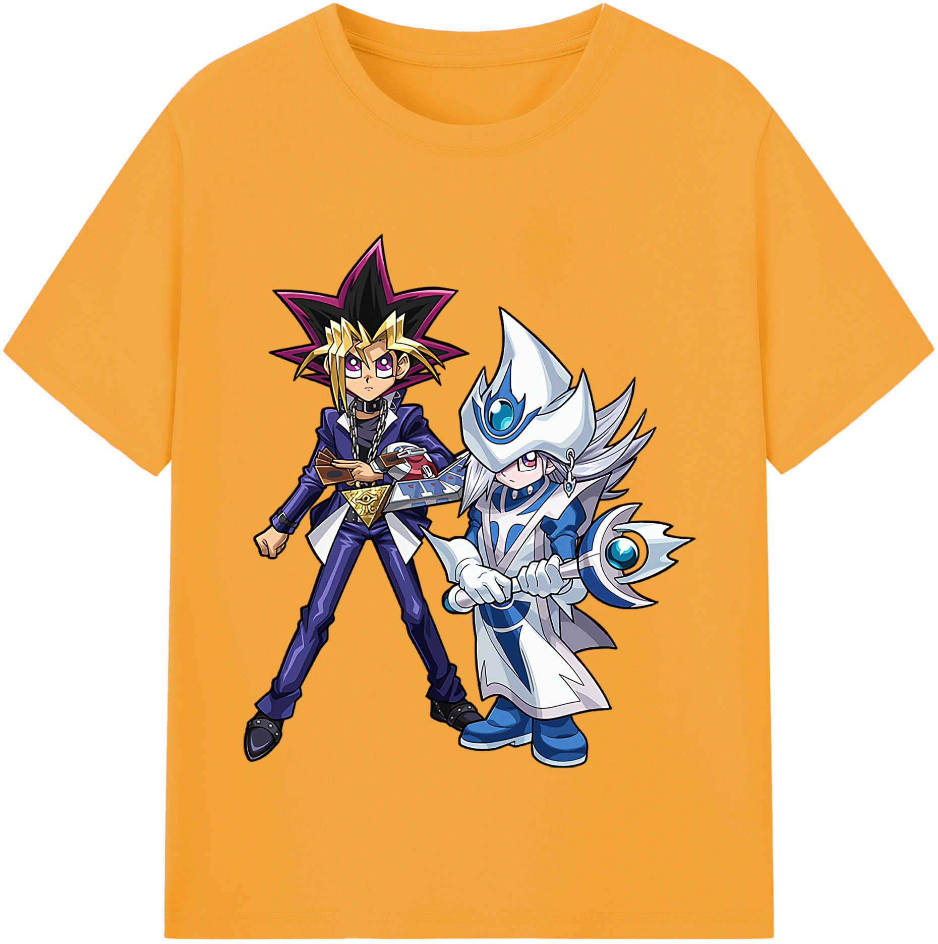 （画像用） 遊☆戯☆王 Yu-Gi-Oh! レディースカジュアルプリントTシャツ（綿100％）