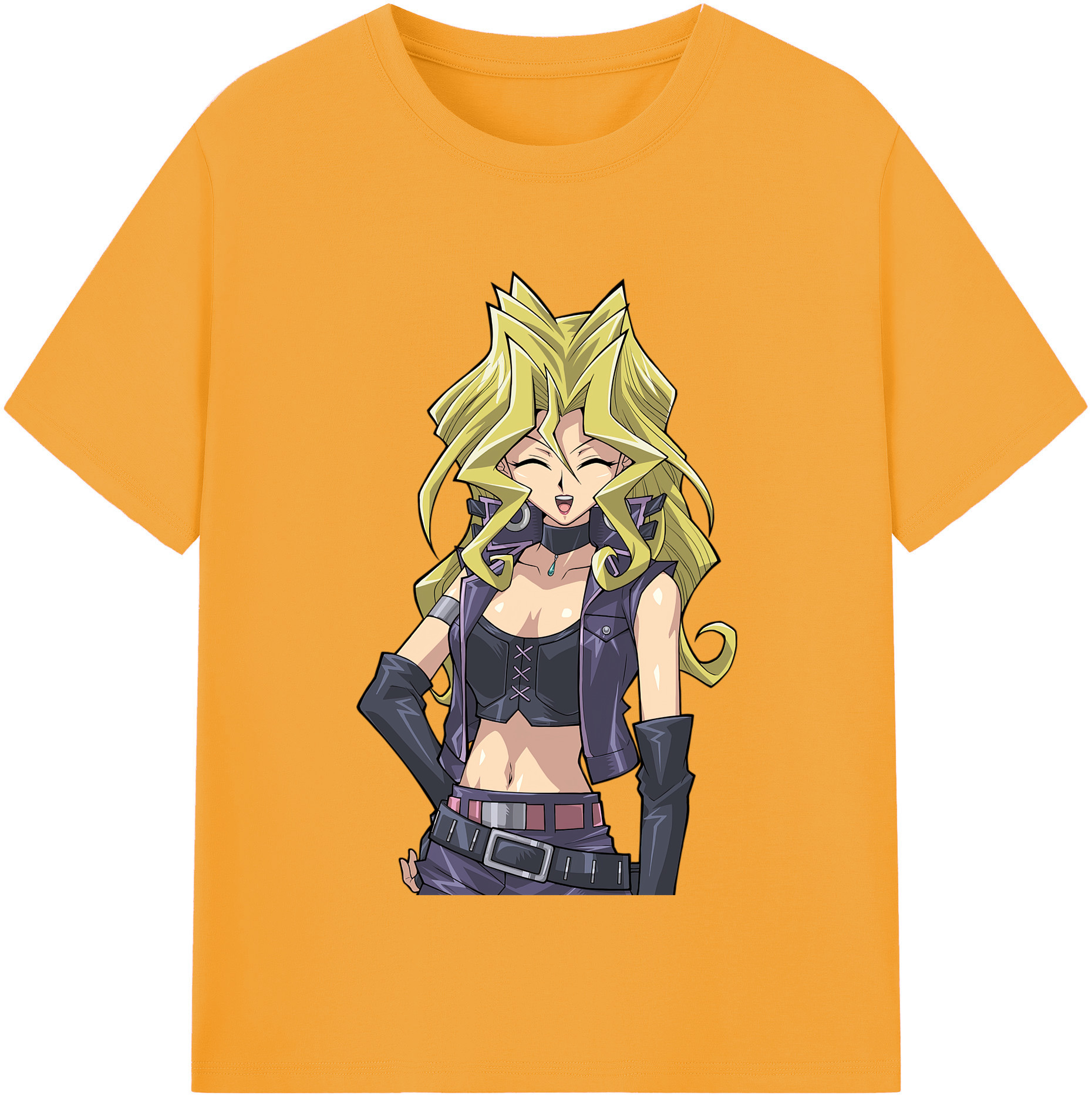 （画像用） 遊☆戯☆王 Yu-Gi-Oh! レディースカジュアルプリントTシャツ（綿100％）