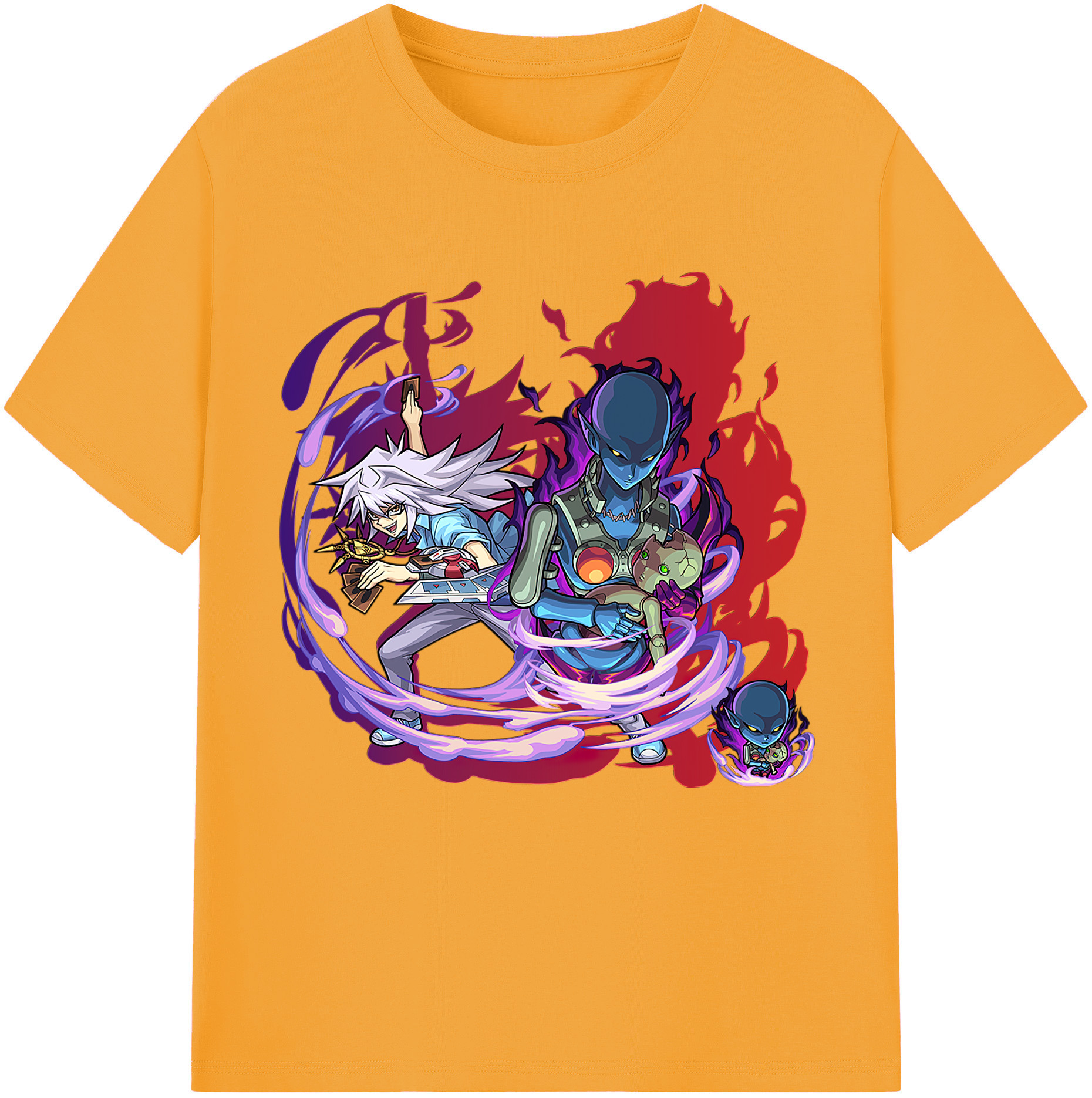 （画像用） 遊☆戯☆王 Yu-Gi-Oh! レディースカジュアルプリントTシャツ（綿100％）