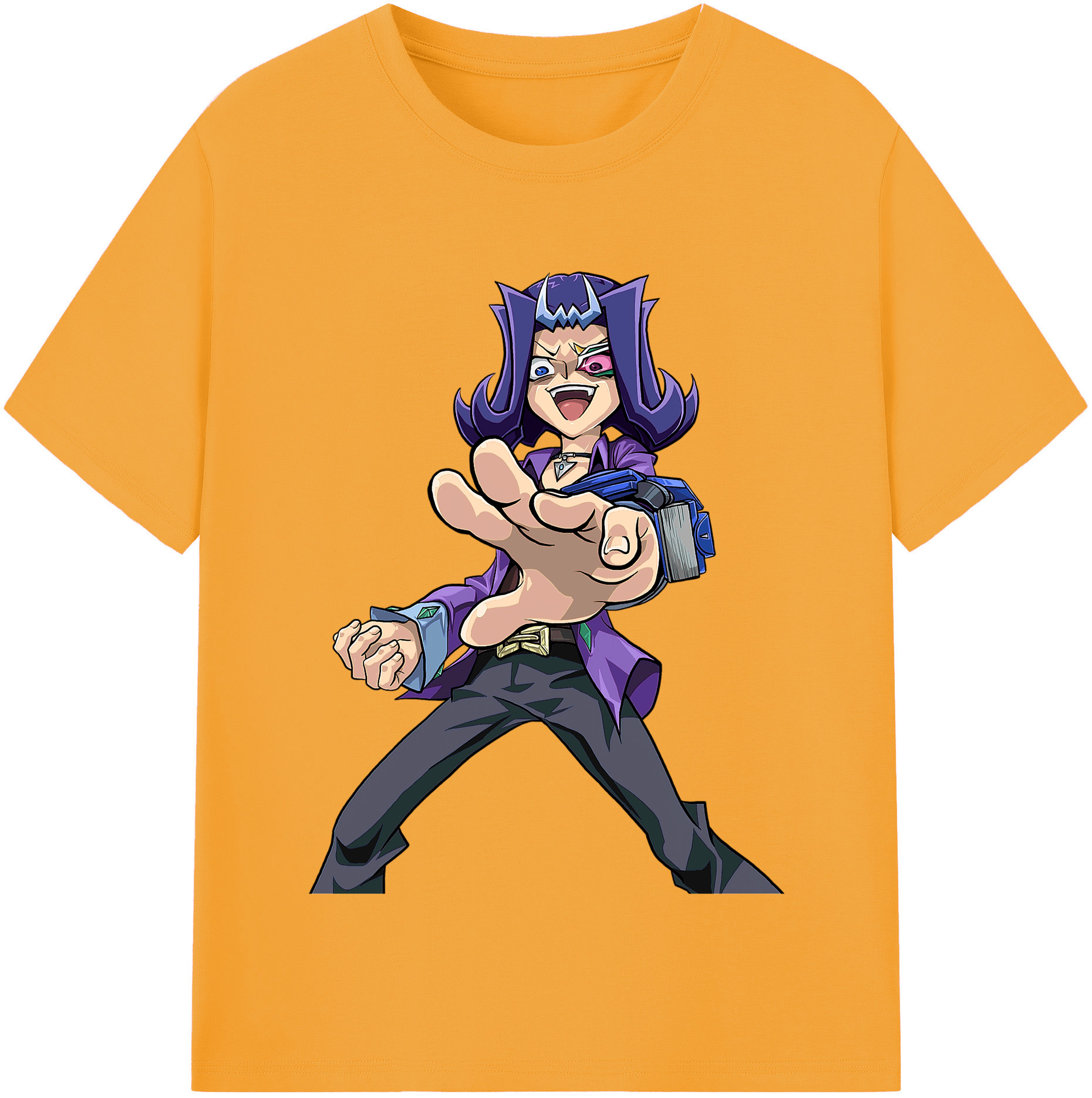 （画像用） 遊☆戯☆王 Yu-Gi-Oh! レディースカジュアルプリントTシャツ（綿100％）