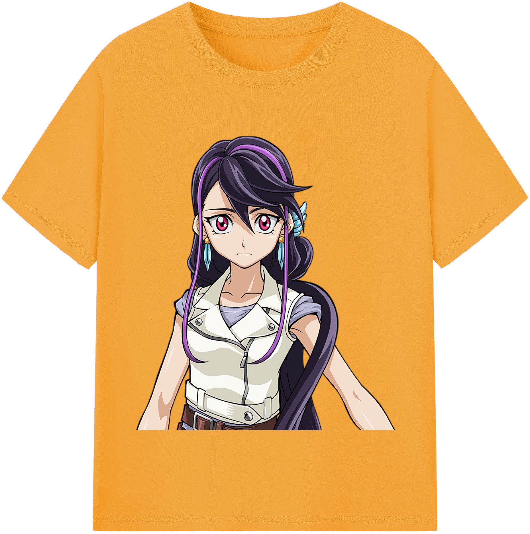 （画像用） 遊☆戯☆王 Yu-Gi-Oh! レディースカジュアルプリントTシャツ（綿100％）