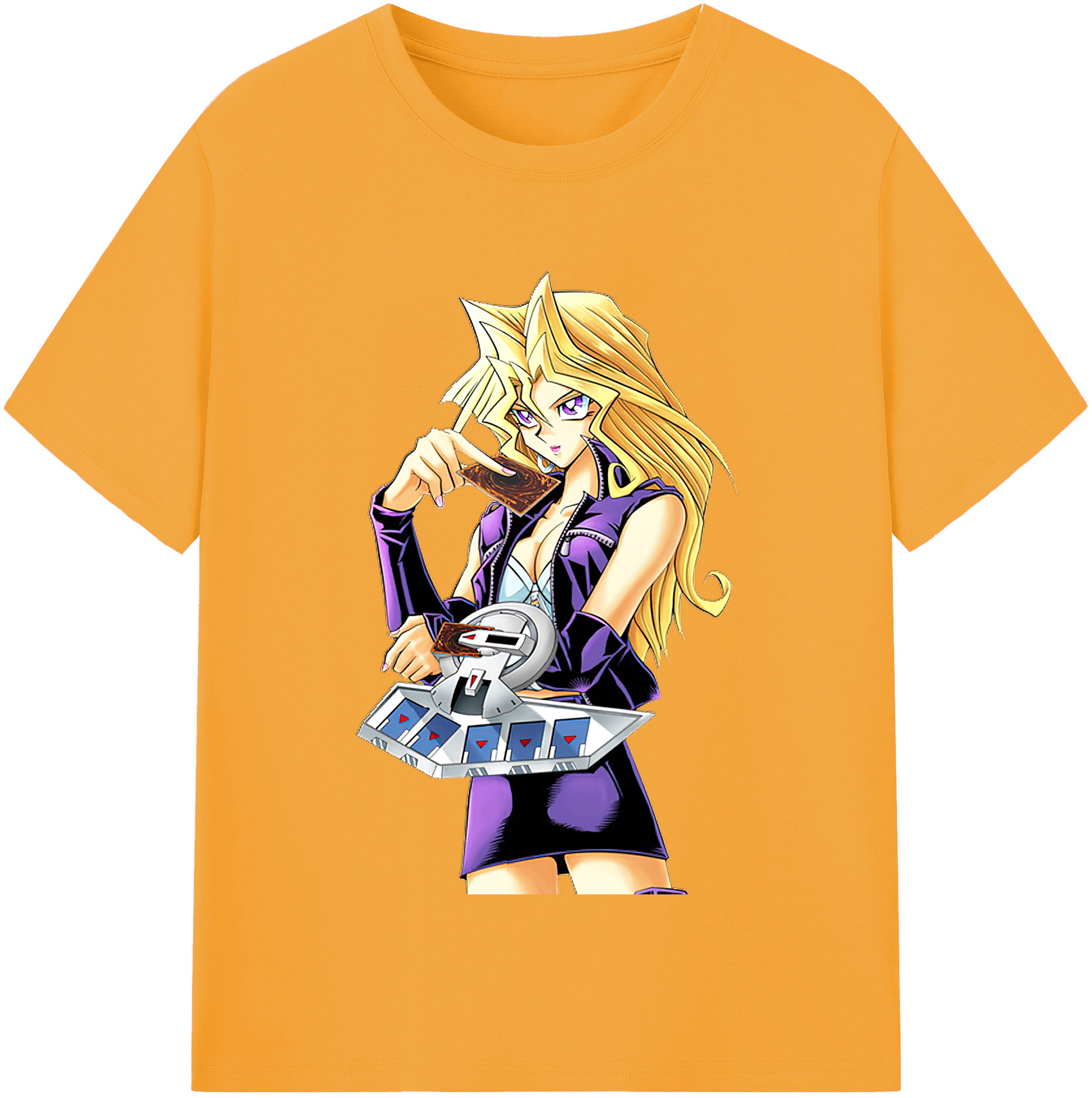 （画像用） 遊☆戯☆王 Yu-Gi-Oh! レディースカジュアルプリントTシャツ（綿100％）