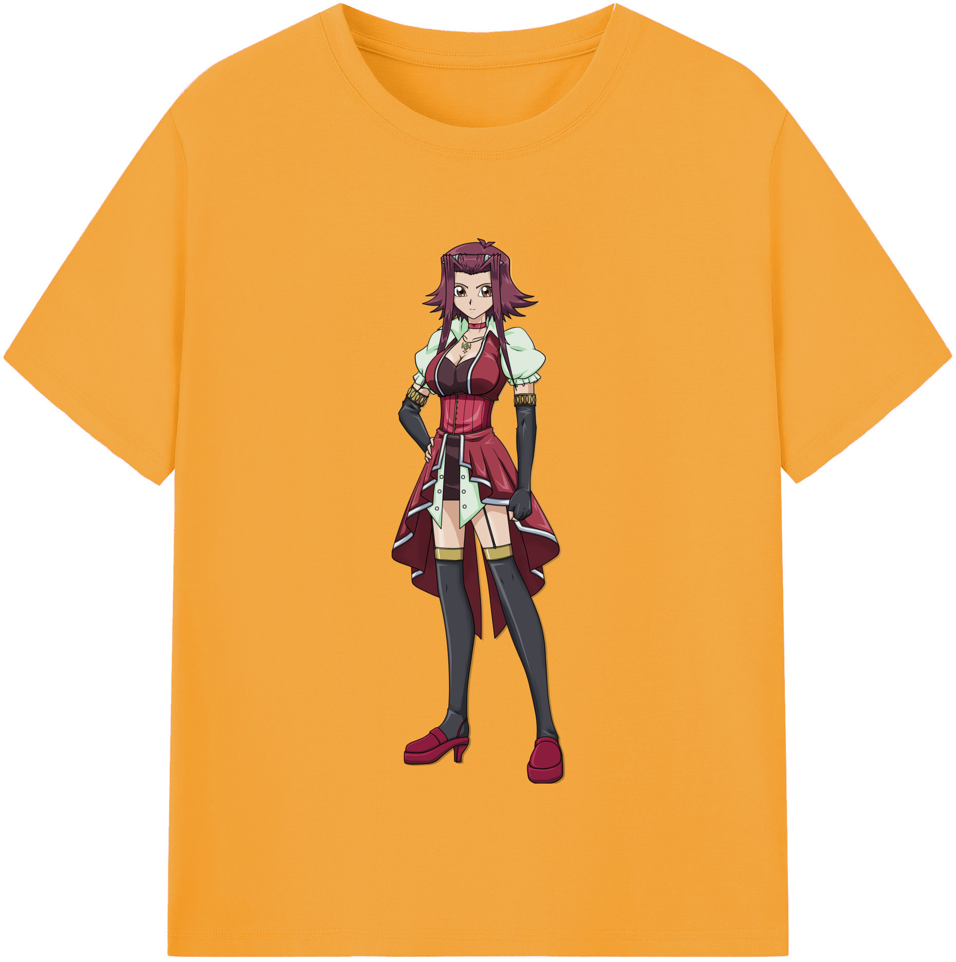 （画像用） 遊☆戯☆王 Yu-Gi-Oh! レディースカジュアルプリントTシャツ（綿100％）