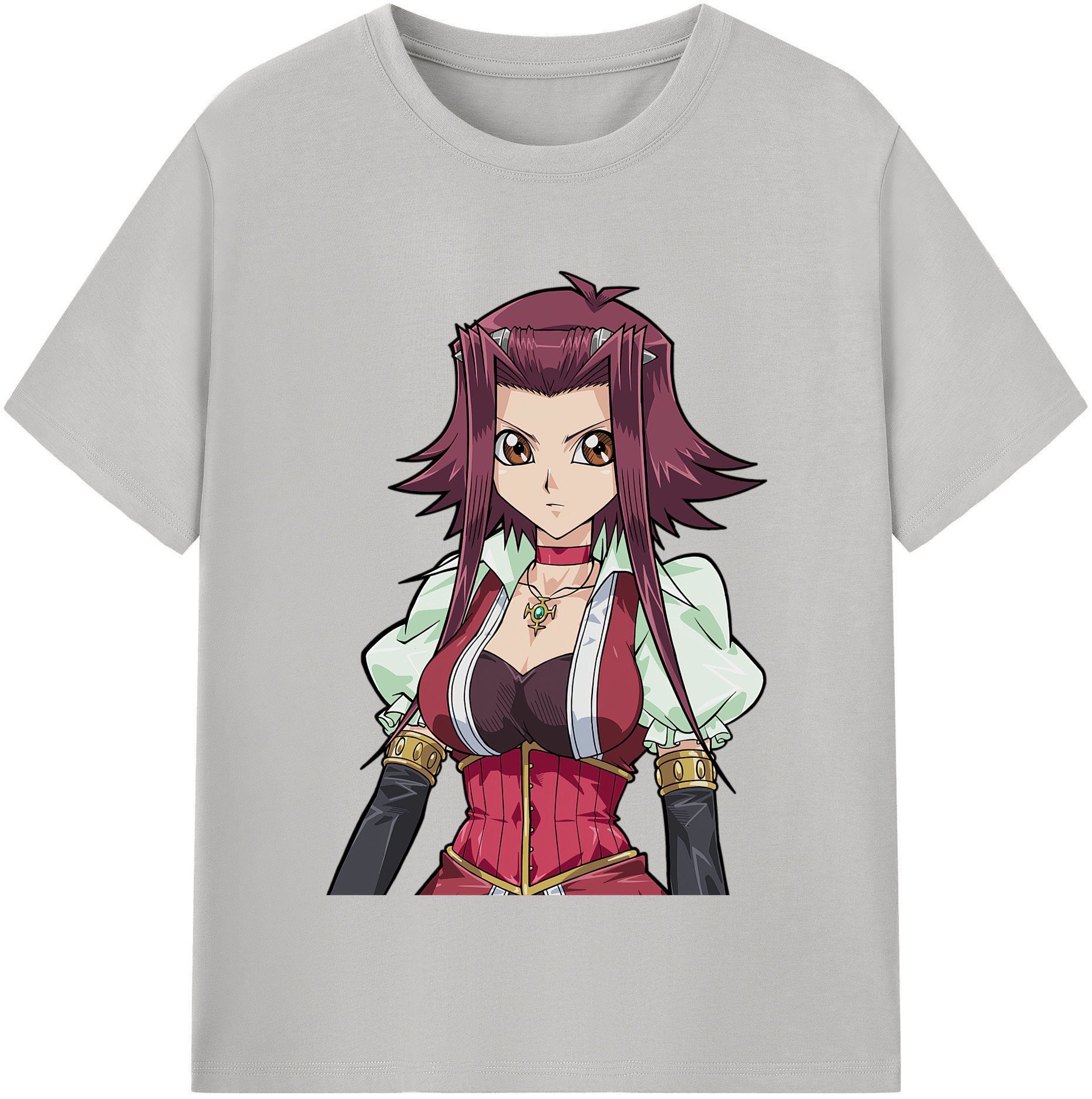 （画像用） 遊☆戯☆王 Yu-Gi-Oh! レディースカジュアルプリントTシャツ（綿100％）
