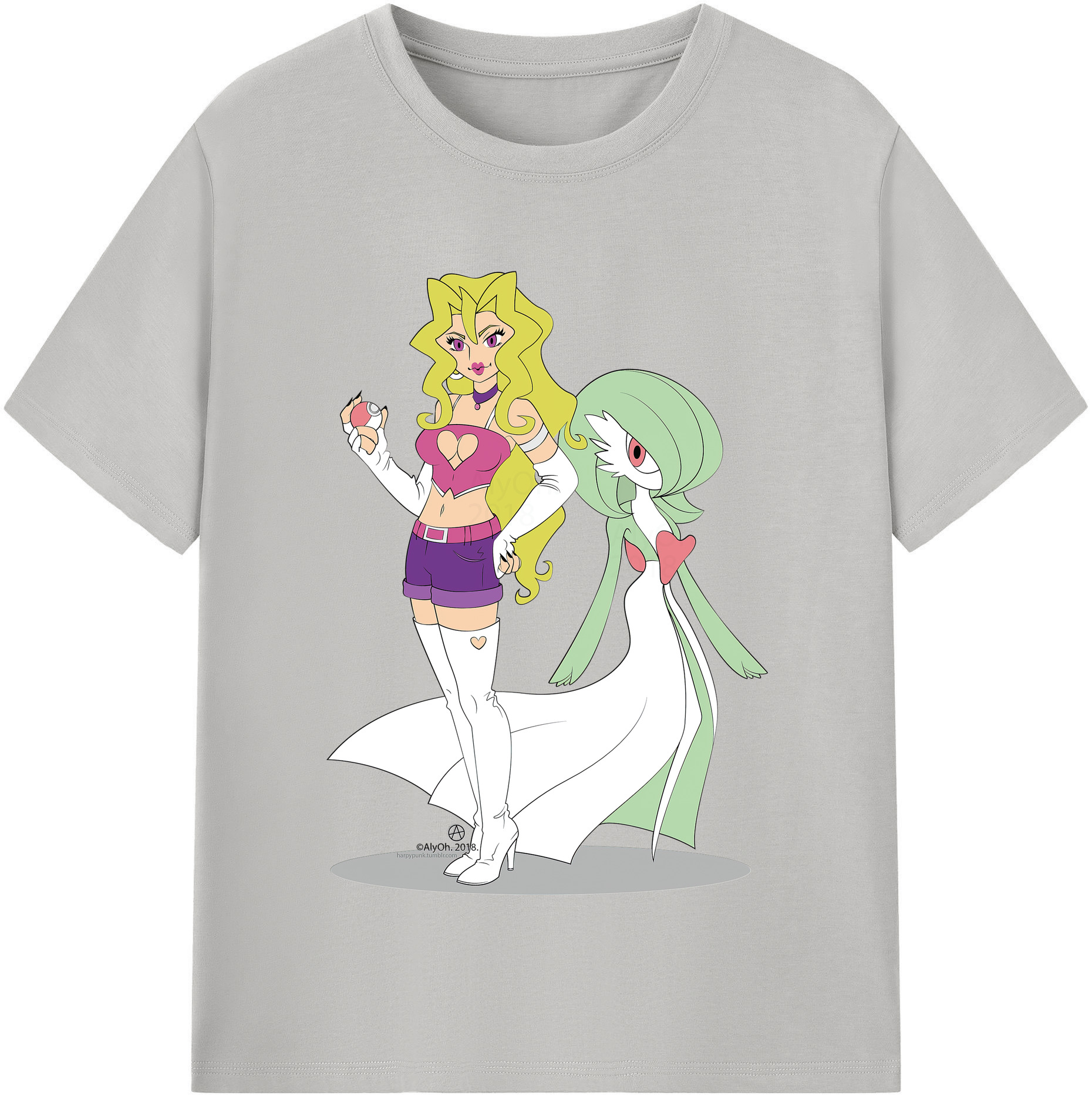 （画像用） 遊☆戯☆王 Yu-Gi-Oh! レディースカジュアルプリントTシャツ（綿100％）