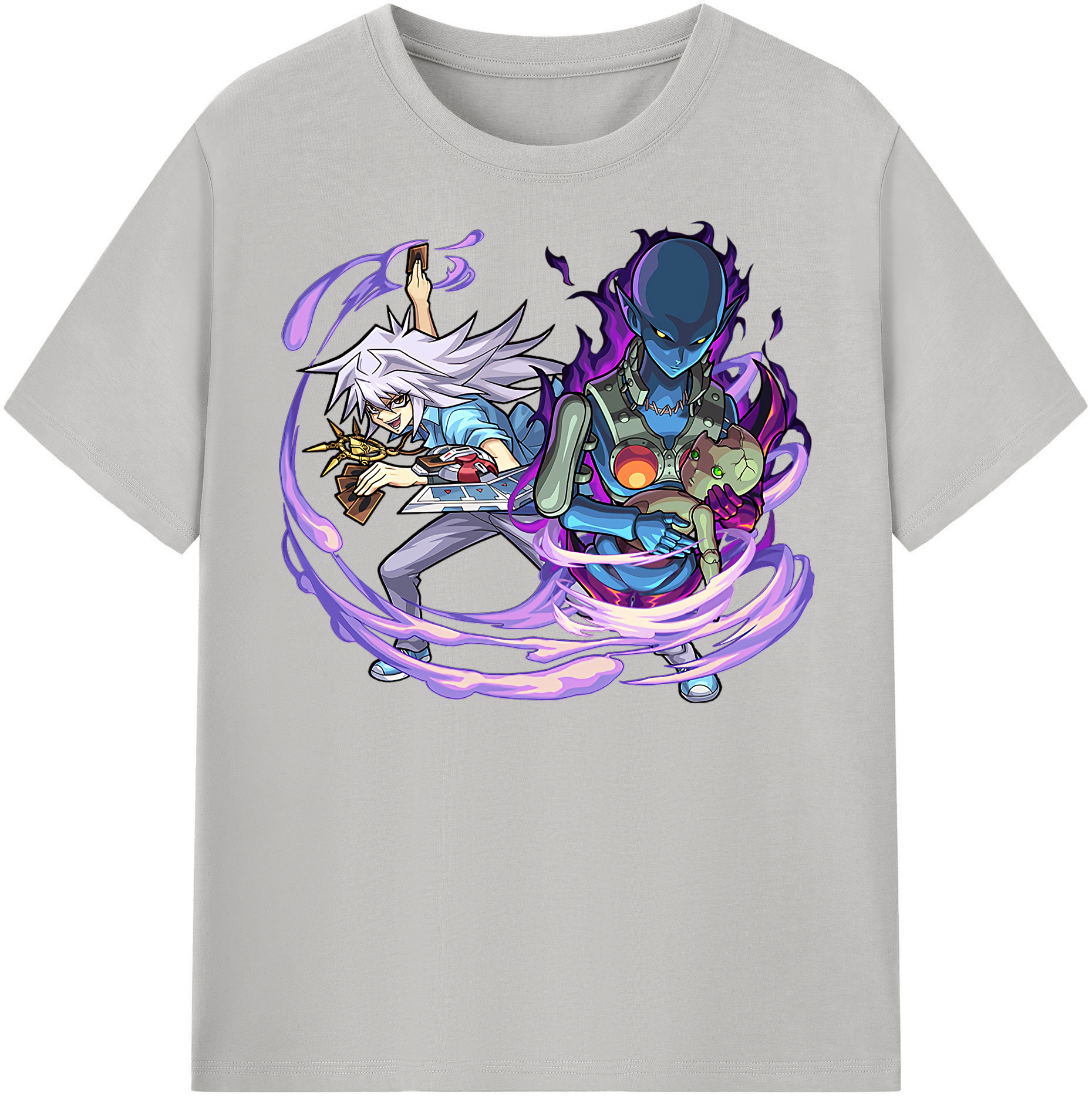（画像用） 遊☆戯☆王 Yu-Gi-Oh! レディースカジュアルプリントTシャツ（綿100％）