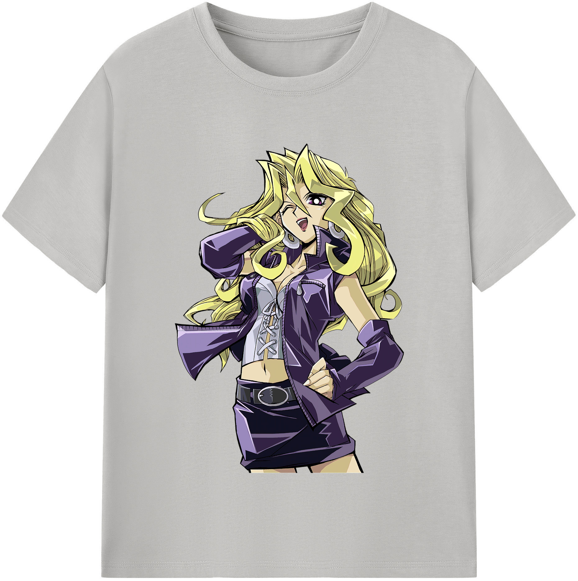 （画像用） 遊☆戯☆王 Yu-Gi-Oh! レディースカジュアルプリントTシャツ（綿100％）