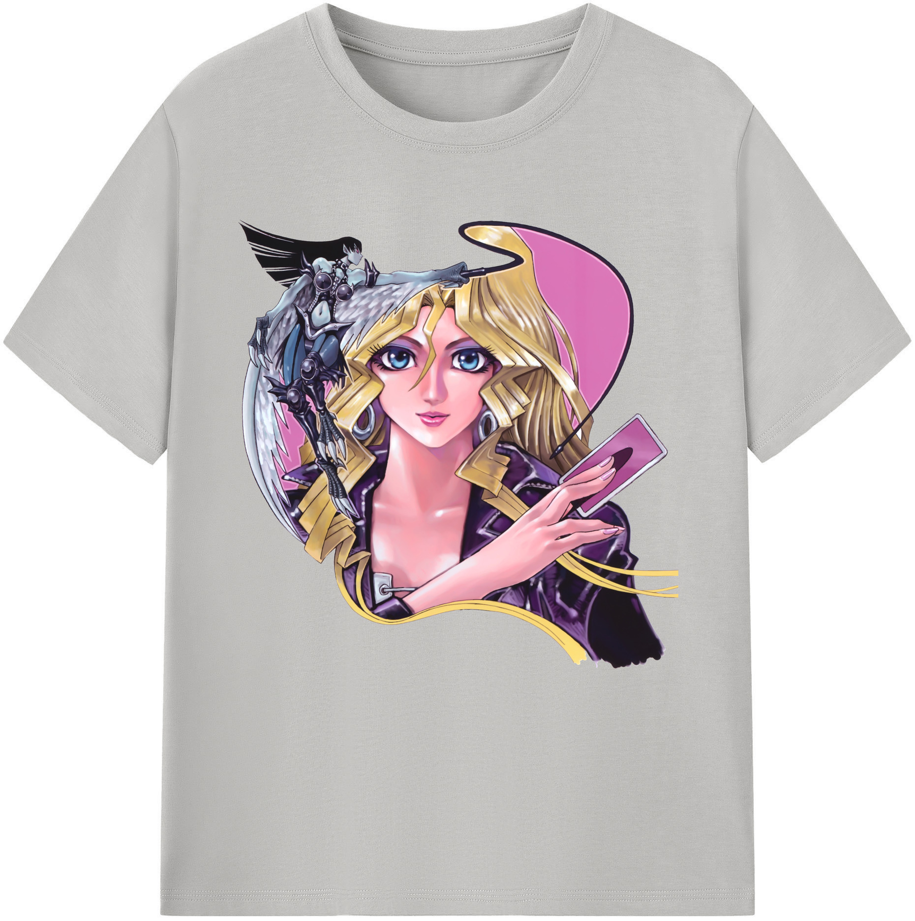 （画像用） 遊☆戯☆王 Yu-Gi-Oh! レディースカジュアルプリントTシャツ（綿100％）