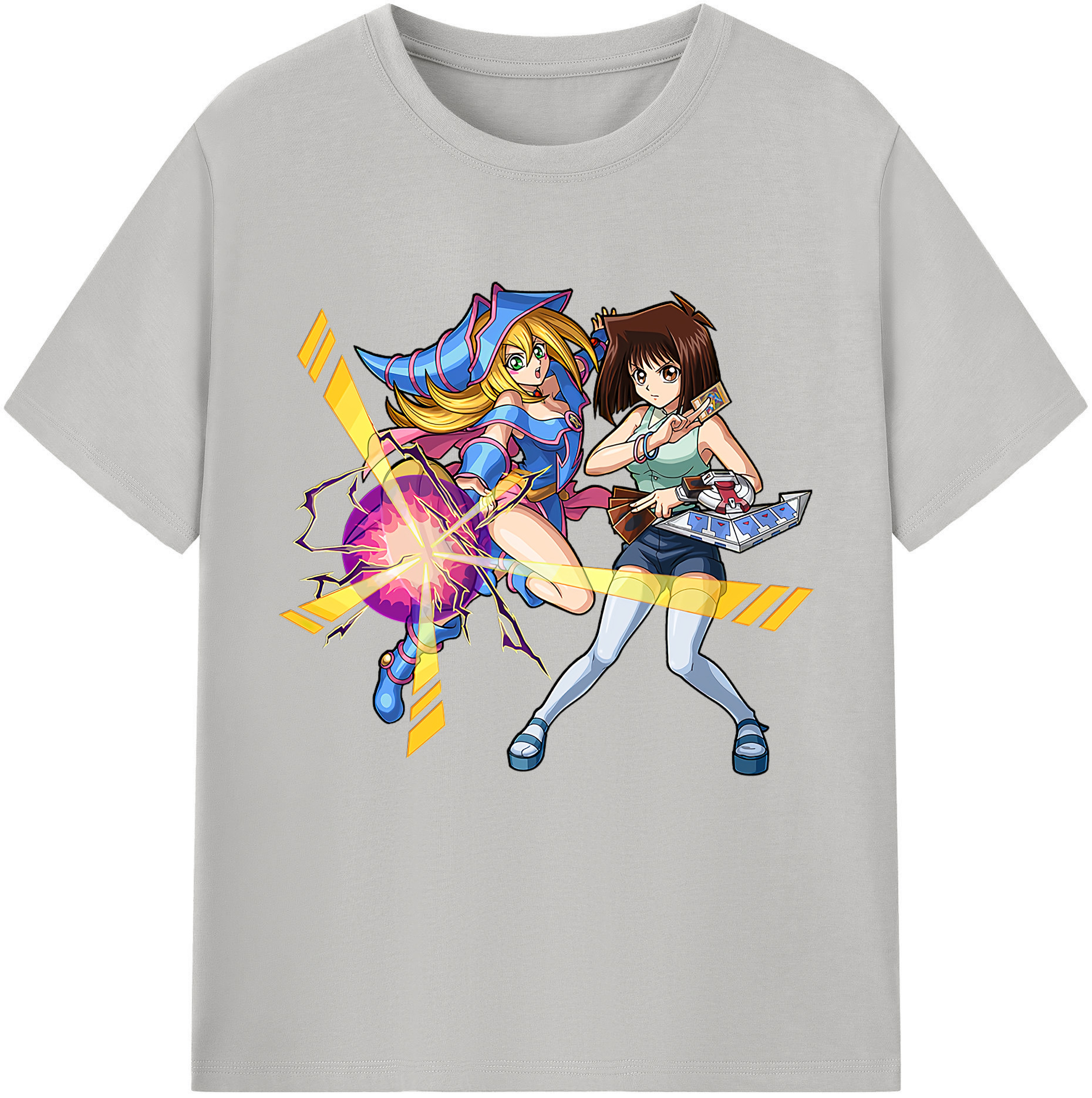 （画像用） 遊☆戯☆王 Yu-Gi-Oh! レディースカジュアルプリントTシャツ（綿100％）