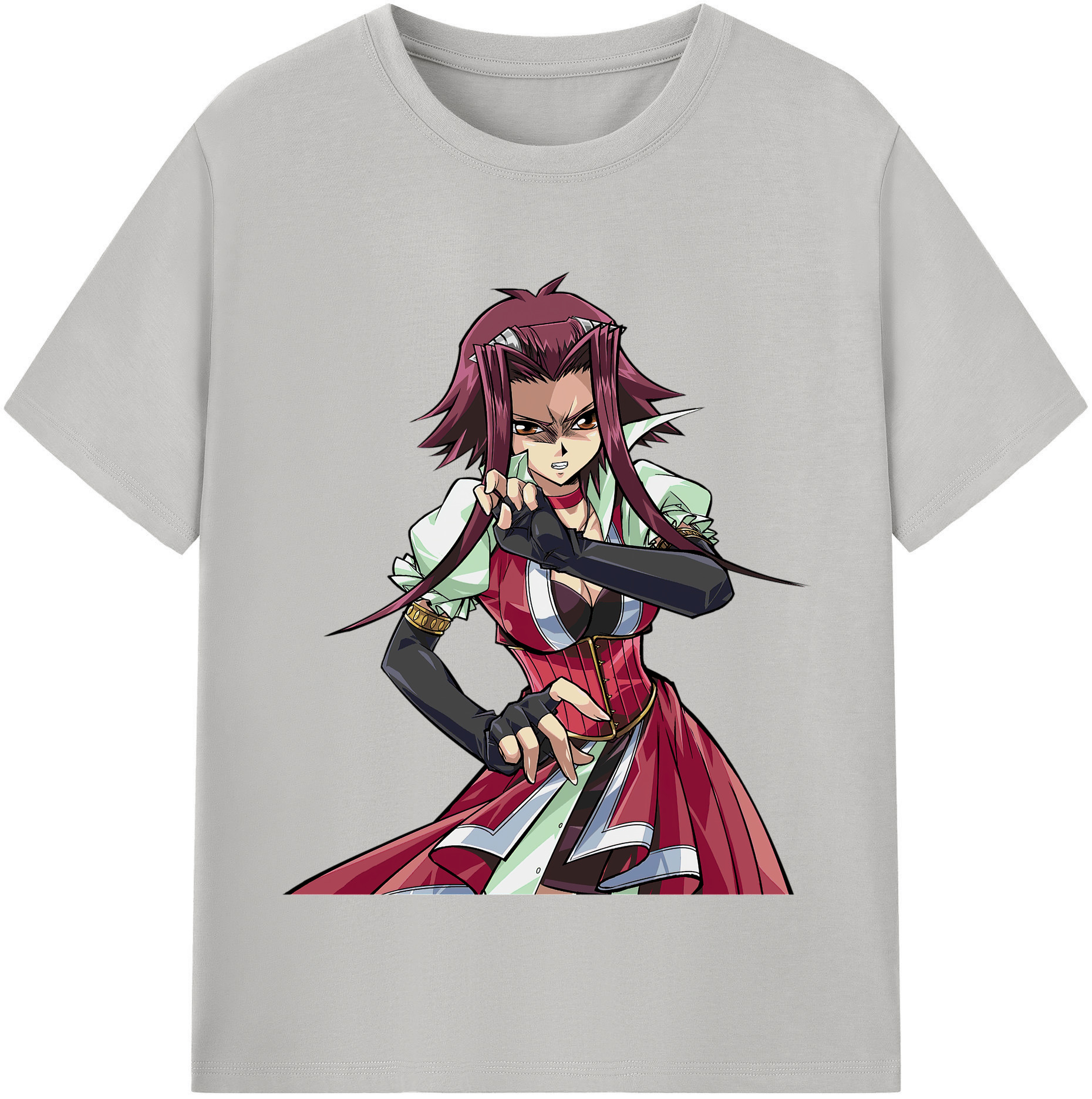 （画像用） 遊☆戯☆王 Yu-Gi-Oh! レディースカジュアルプリントTシャツ（綿100％）