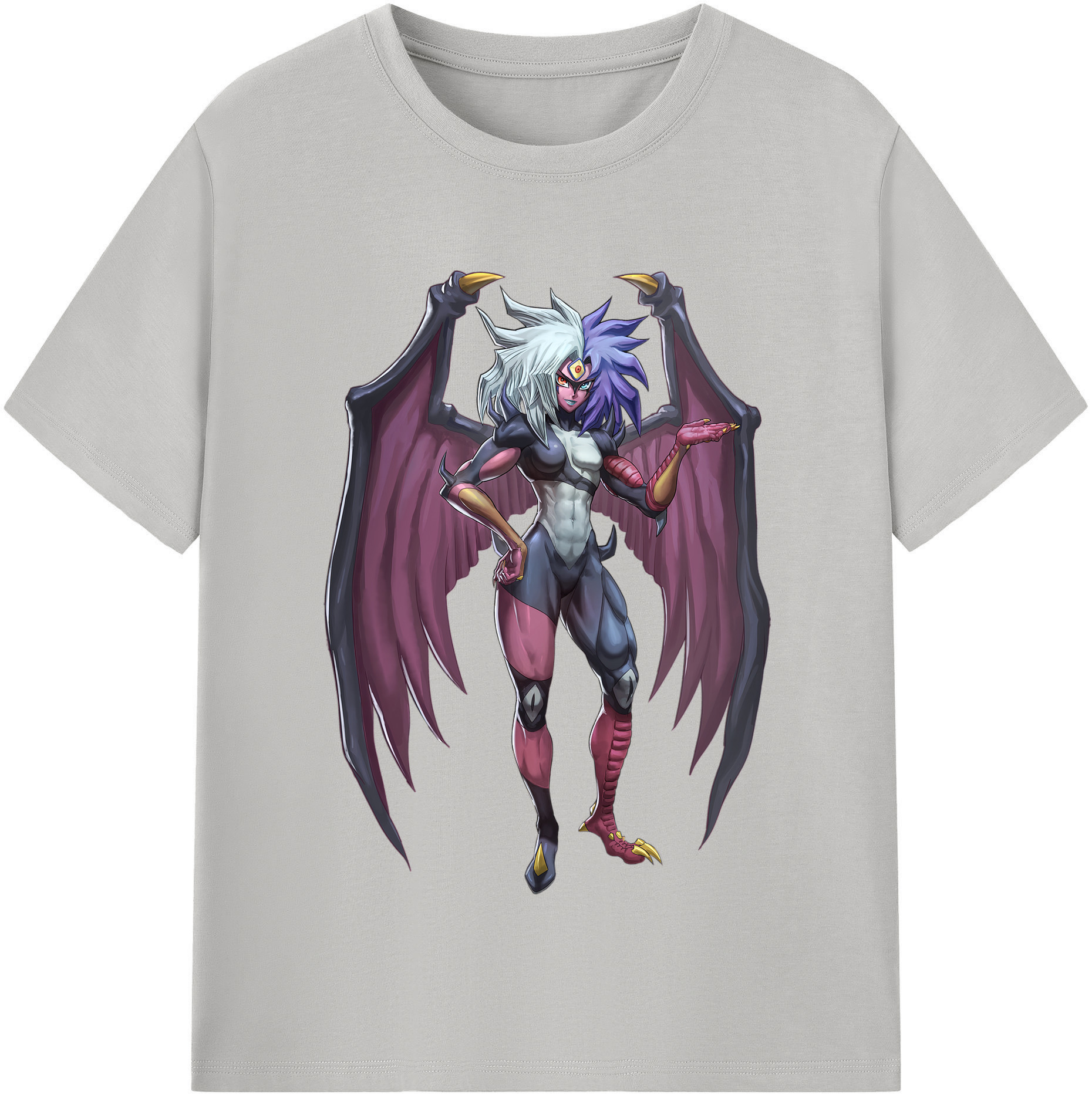 （画像用） 遊☆戯☆王 Yu-Gi-Oh! レディースカジュアルプリントTシャツ（綿100％）