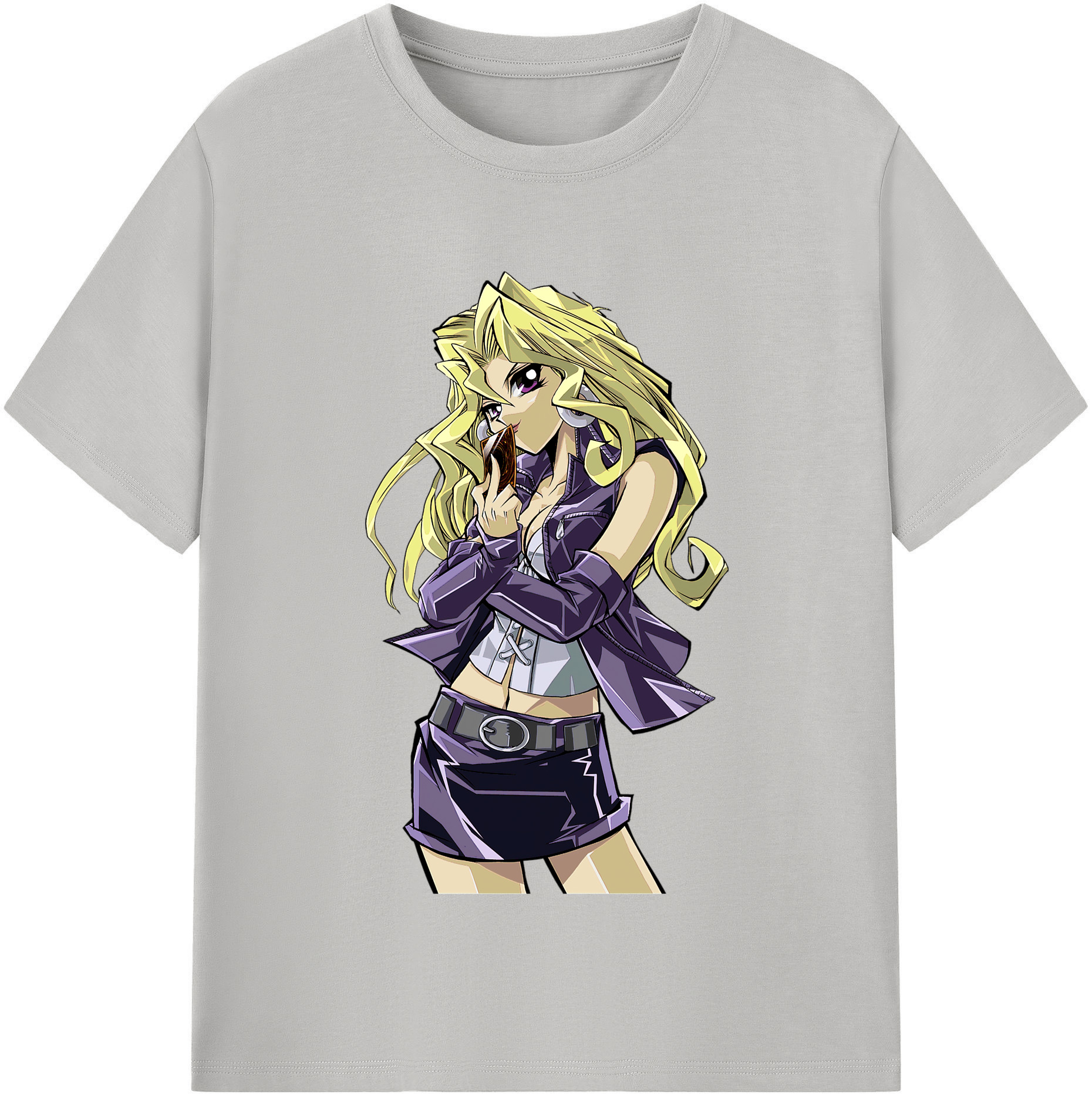 （画像用） 遊☆戯☆王 Yu-Gi-Oh! レディースカジュアルプリントTシャツ（綿100％）