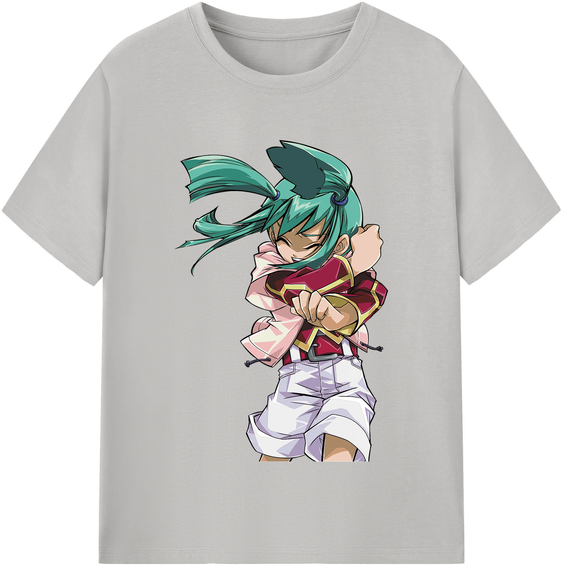 （画像用） 遊☆戯☆王 Yu-Gi-Oh! レディースカジュアルプリントTシャツ（綿100％）