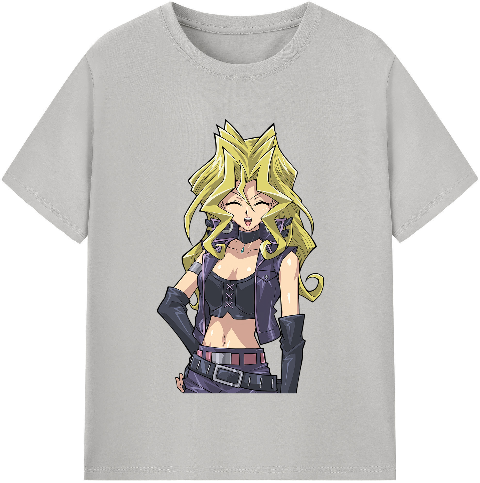 （画像用） 遊☆戯☆王 Yu-Gi-Oh! レディースカジュアルプリントTシャツ（綿100％）