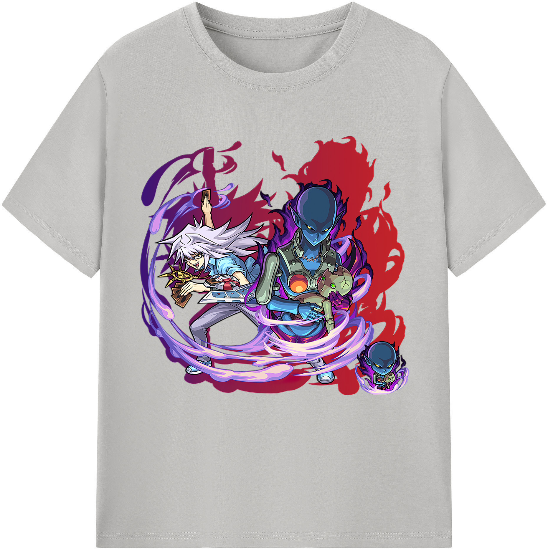 （画像用） 遊☆戯☆王 Yu-Gi-Oh! レディースカジュアルプリントTシャツ（綿100％）