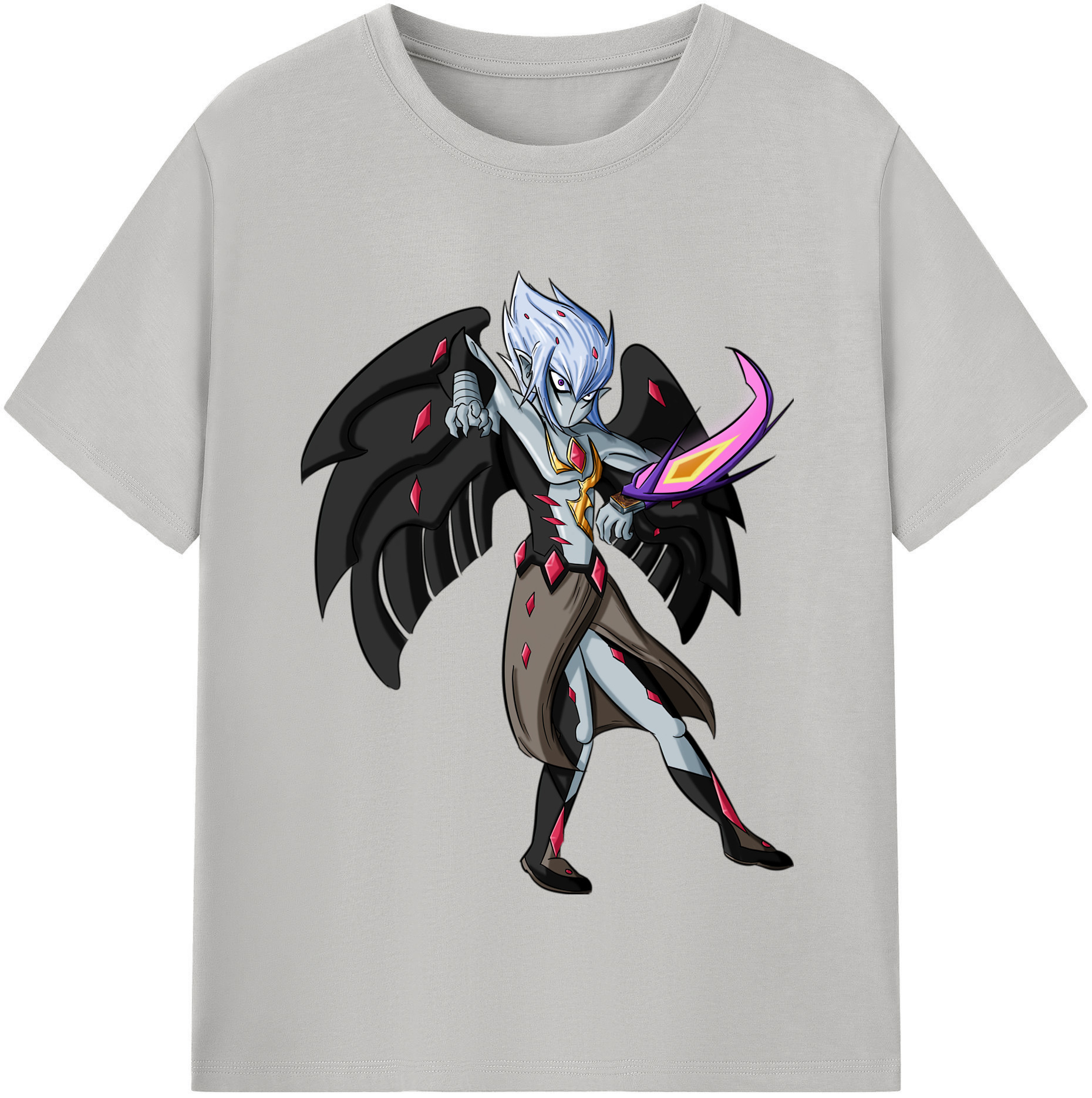 （画像用） 遊☆戯☆王 Yu-Gi-Oh! レディースカジュアルプリントTシャツ（綿100％）