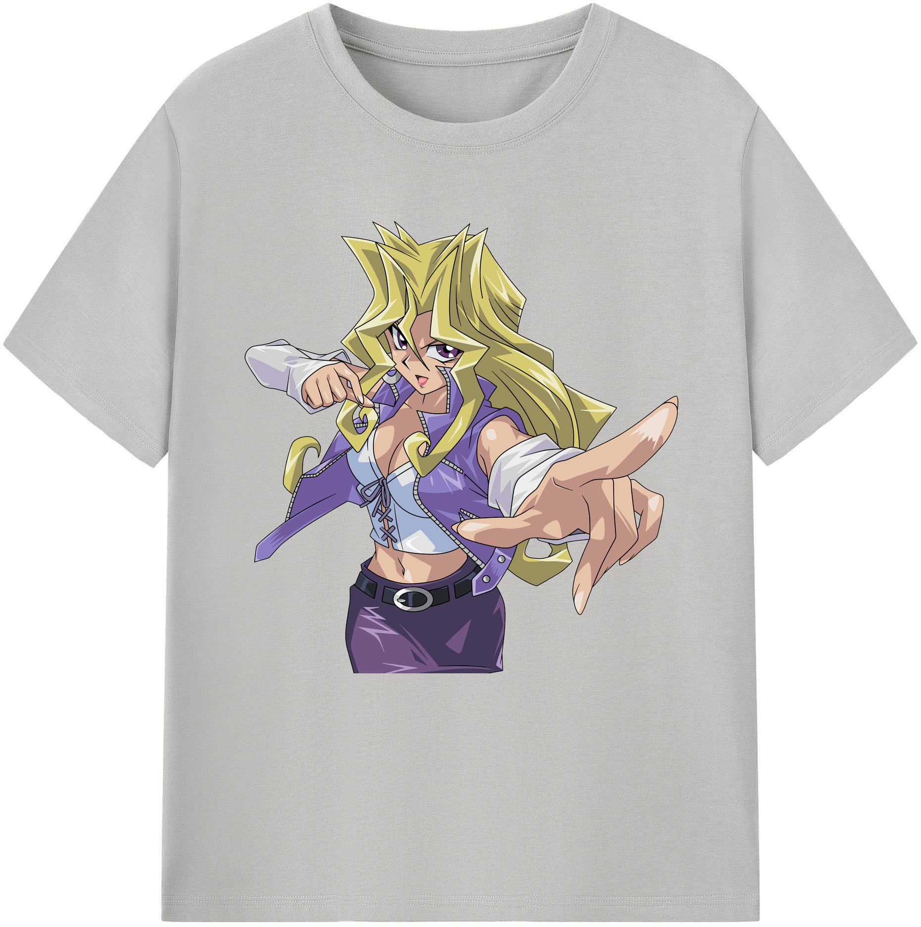 （画像用） 遊☆戯☆王 Yu-Gi-Oh! レディースカジュアルプリントTシャツ（綿100％）