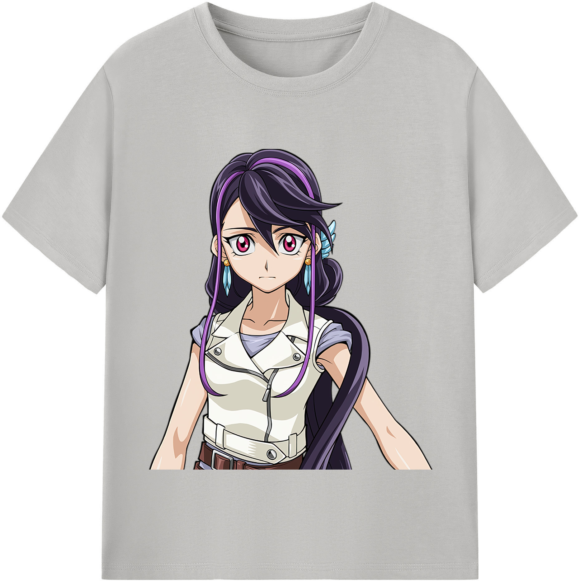 （画像用） 遊☆戯☆王 Yu-Gi-Oh! レディースカジュアルプリントTシャツ（綿100％）