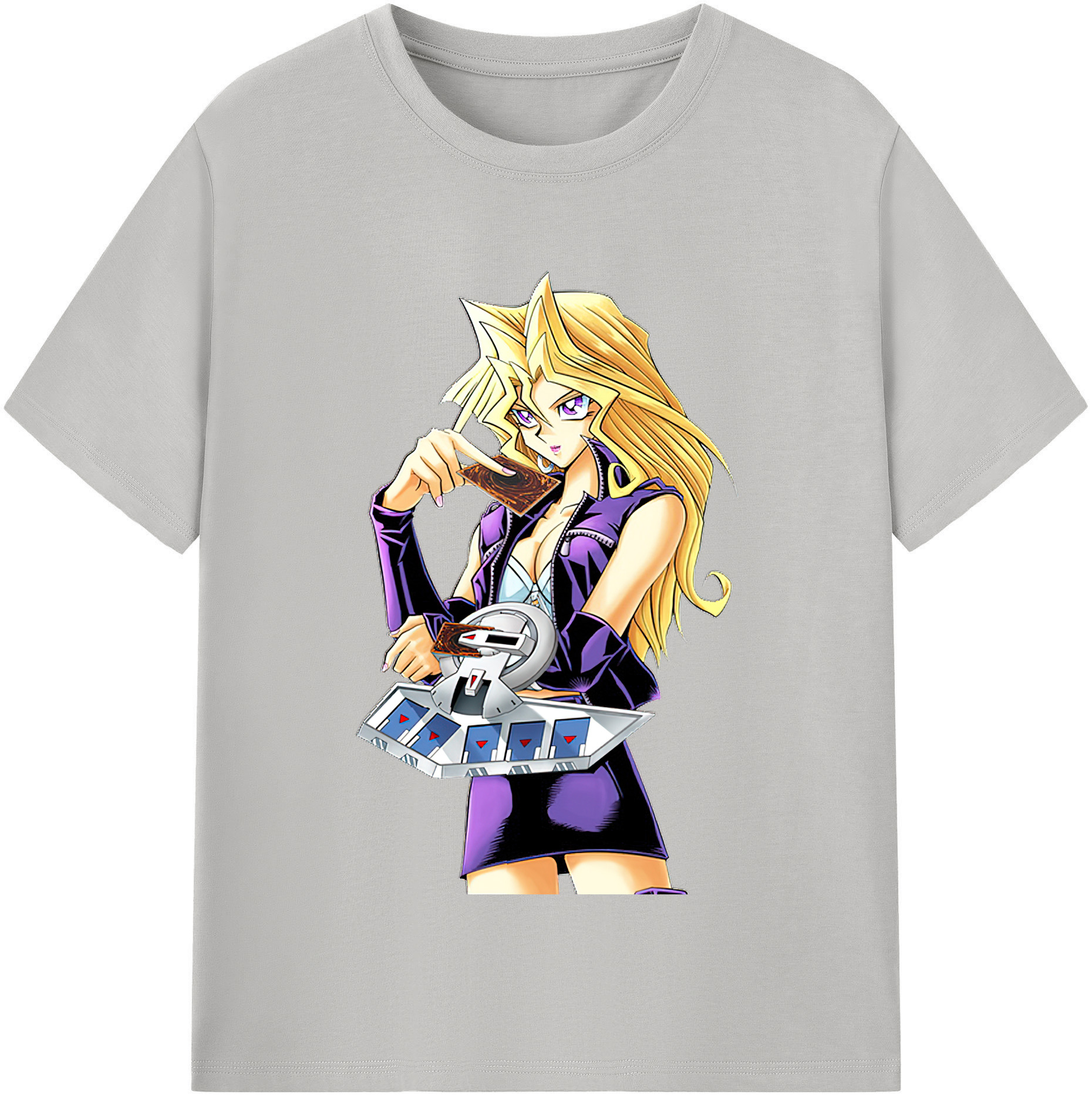 （画像用） 遊☆戯☆王 Yu-Gi-Oh! レディースカジュアルプリントTシャツ（綿100％）