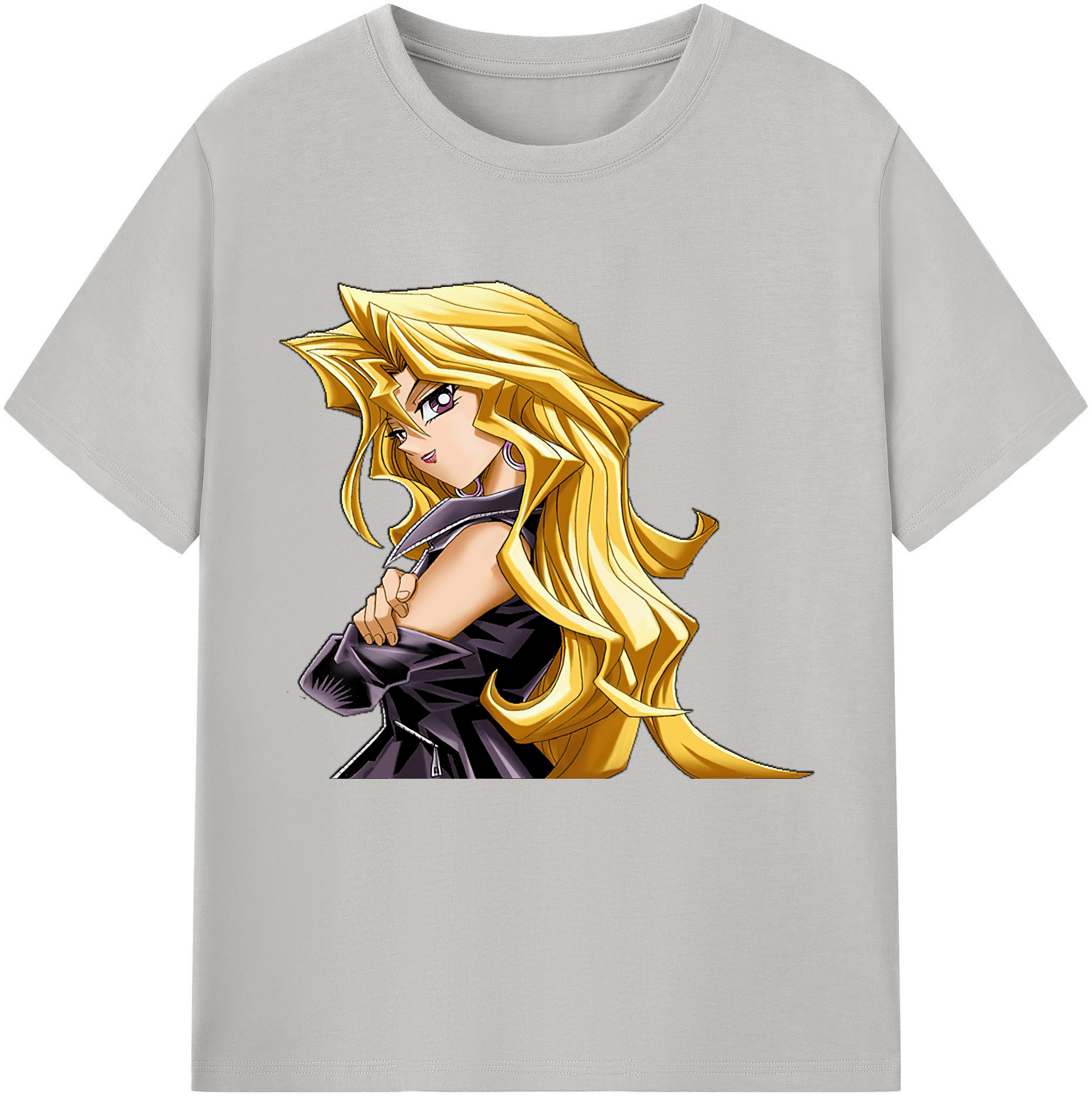 （画像用） 遊☆戯☆王 Yu-Gi-Oh! レディースカジュアルプリントTシャツ（綿100％）