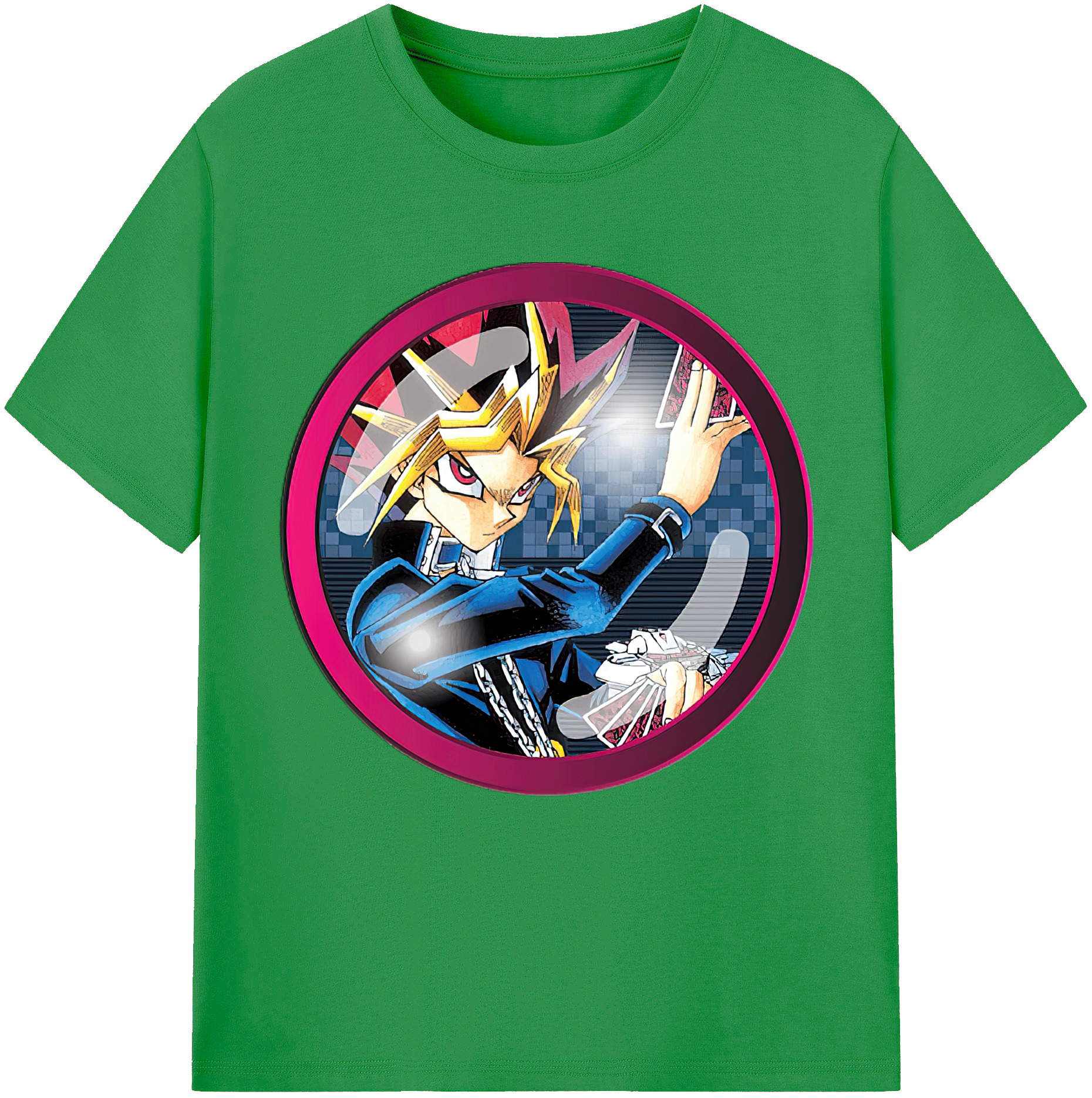 （画像用） 遊☆戯☆王 Yu-Gi-Oh! レディースカジュアルプリントTシャツ（綿100％）