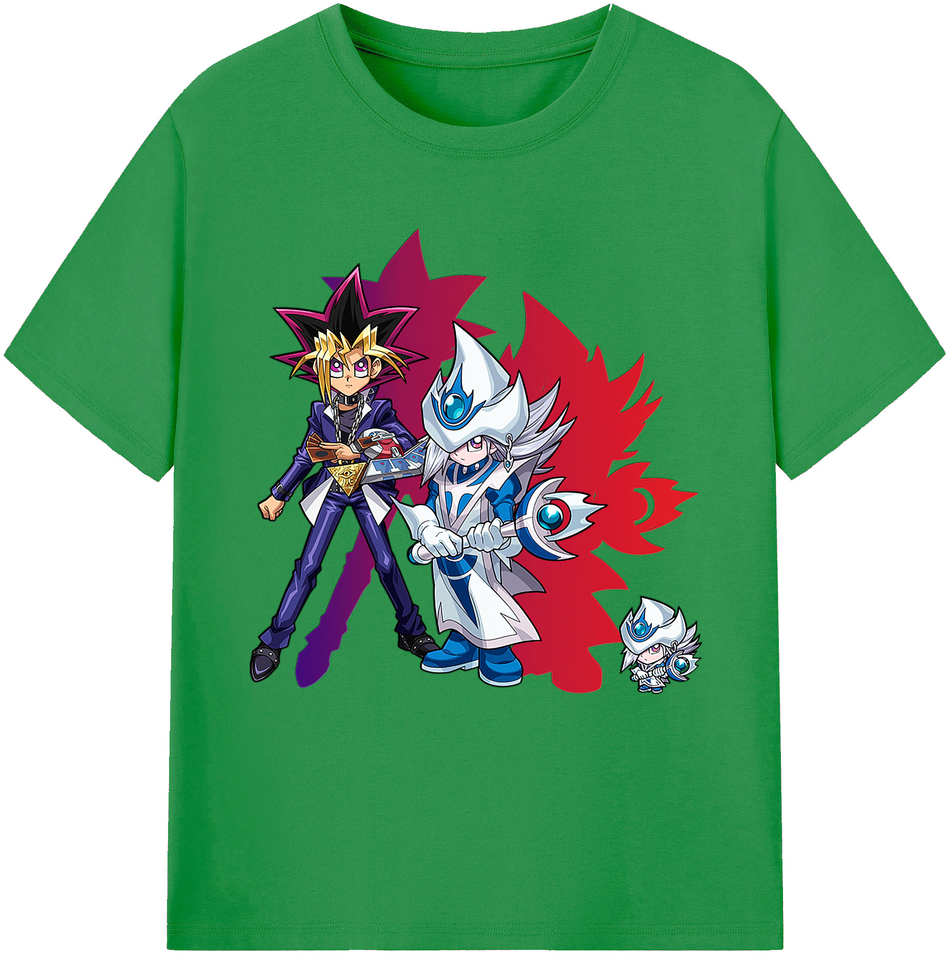 （画像用） 遊☆戯☆王 Yu-Gi-Oh! レディースカジュアルプリントTシャツ（綿100％）