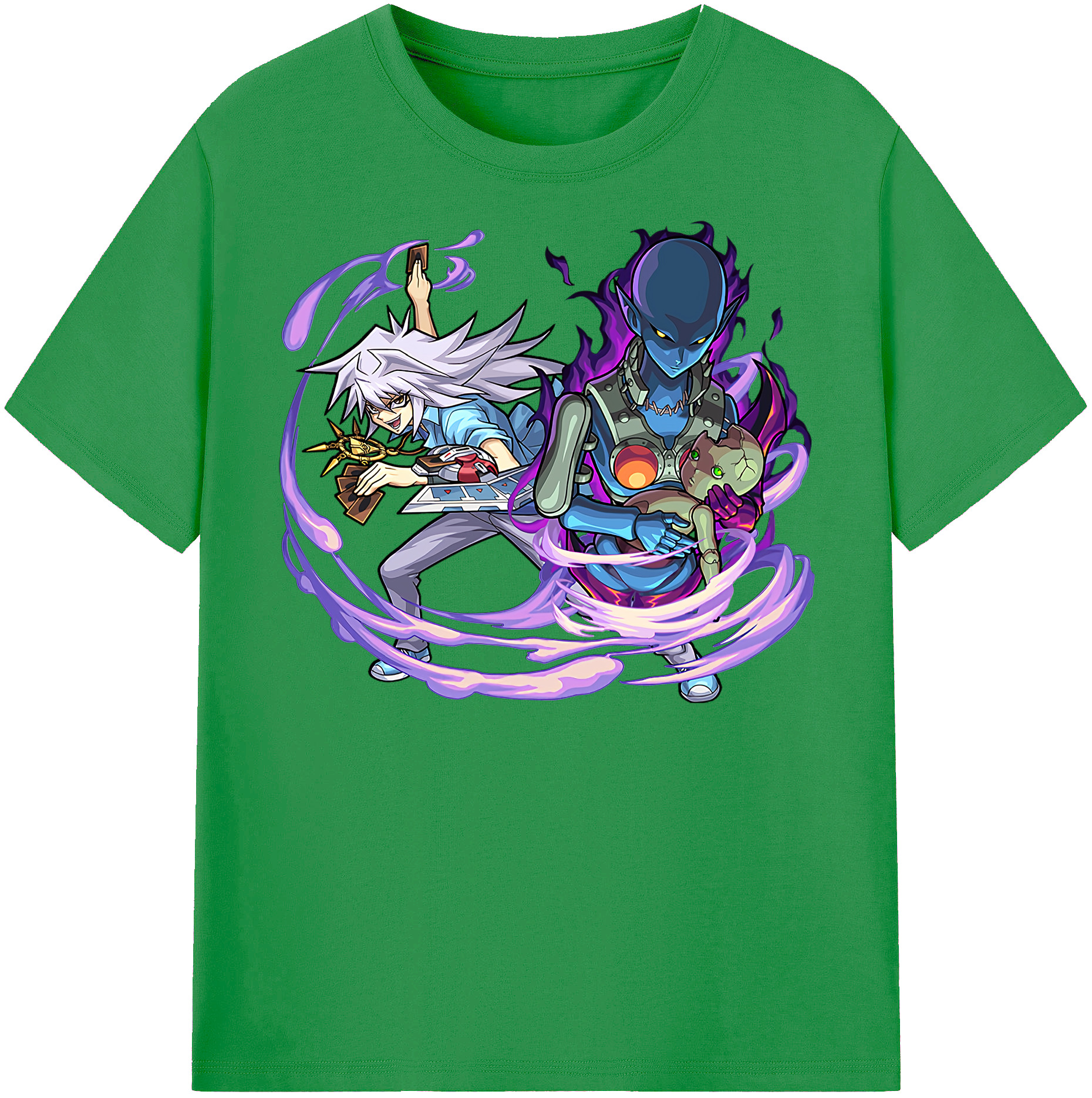 （画像用） 遊☆戯☆王 Yu-Gi-Oh! レディースカジュアルプリントTシャツ（綿100％）