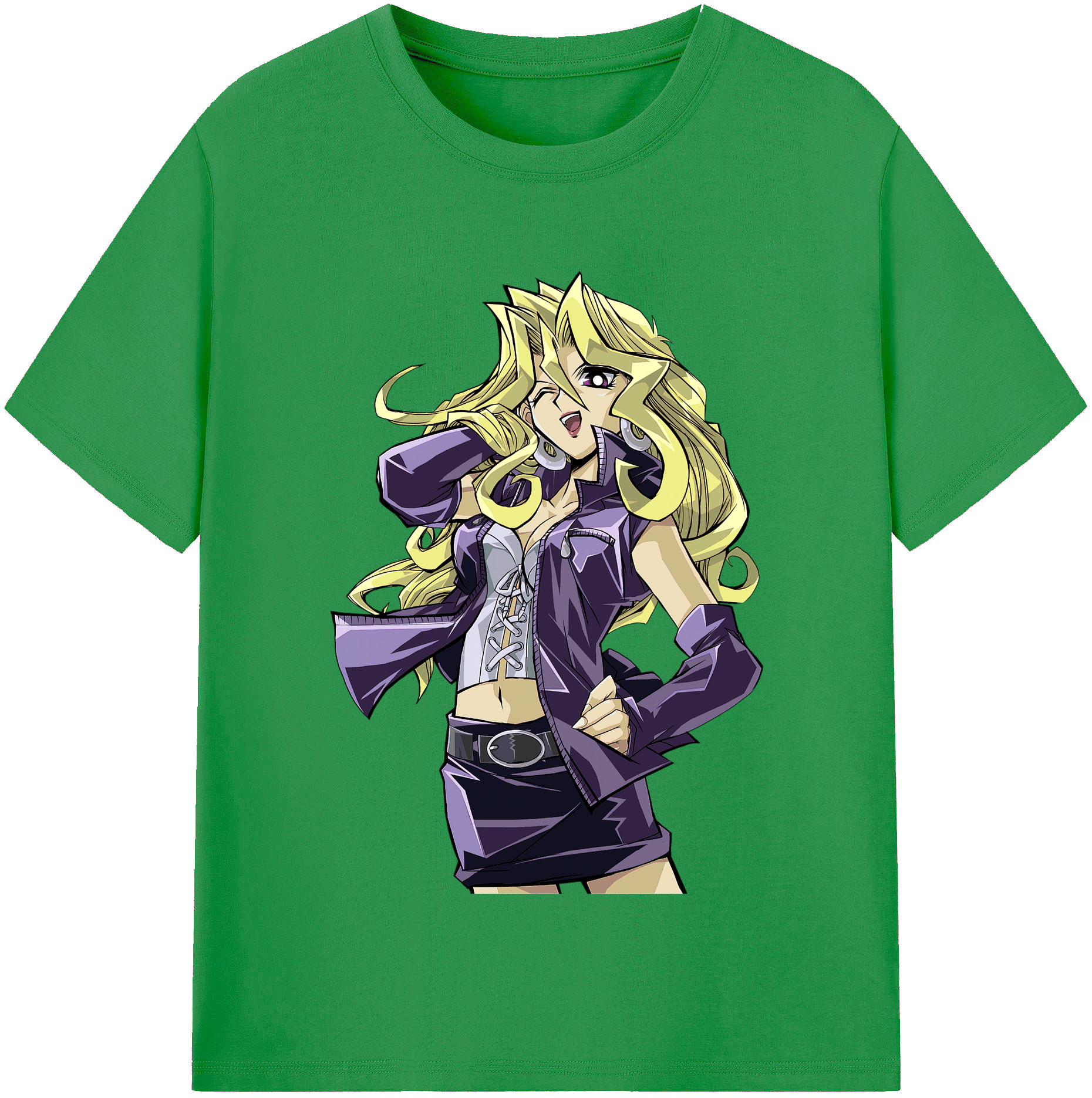 （画像用） 遊☆戯☆王 Yu-Gi-Oh! レディースカジュアルプリントTシャツ（綿100％）