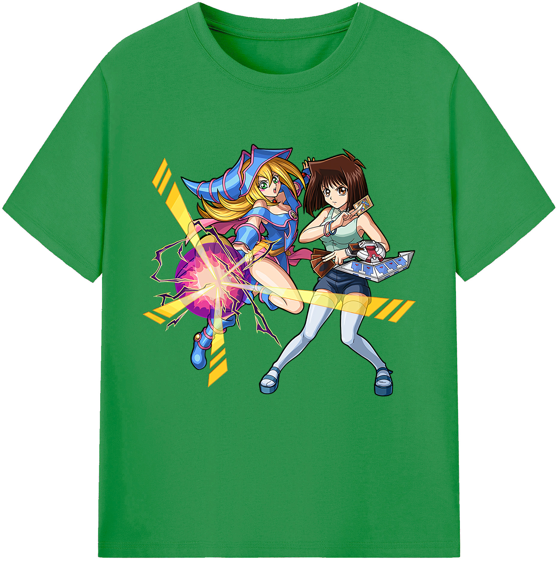 （画像用） 遊☆戯☆王 Yu-Gi-Oh! レディースカジュアルプリントTシャツ（綿100％）