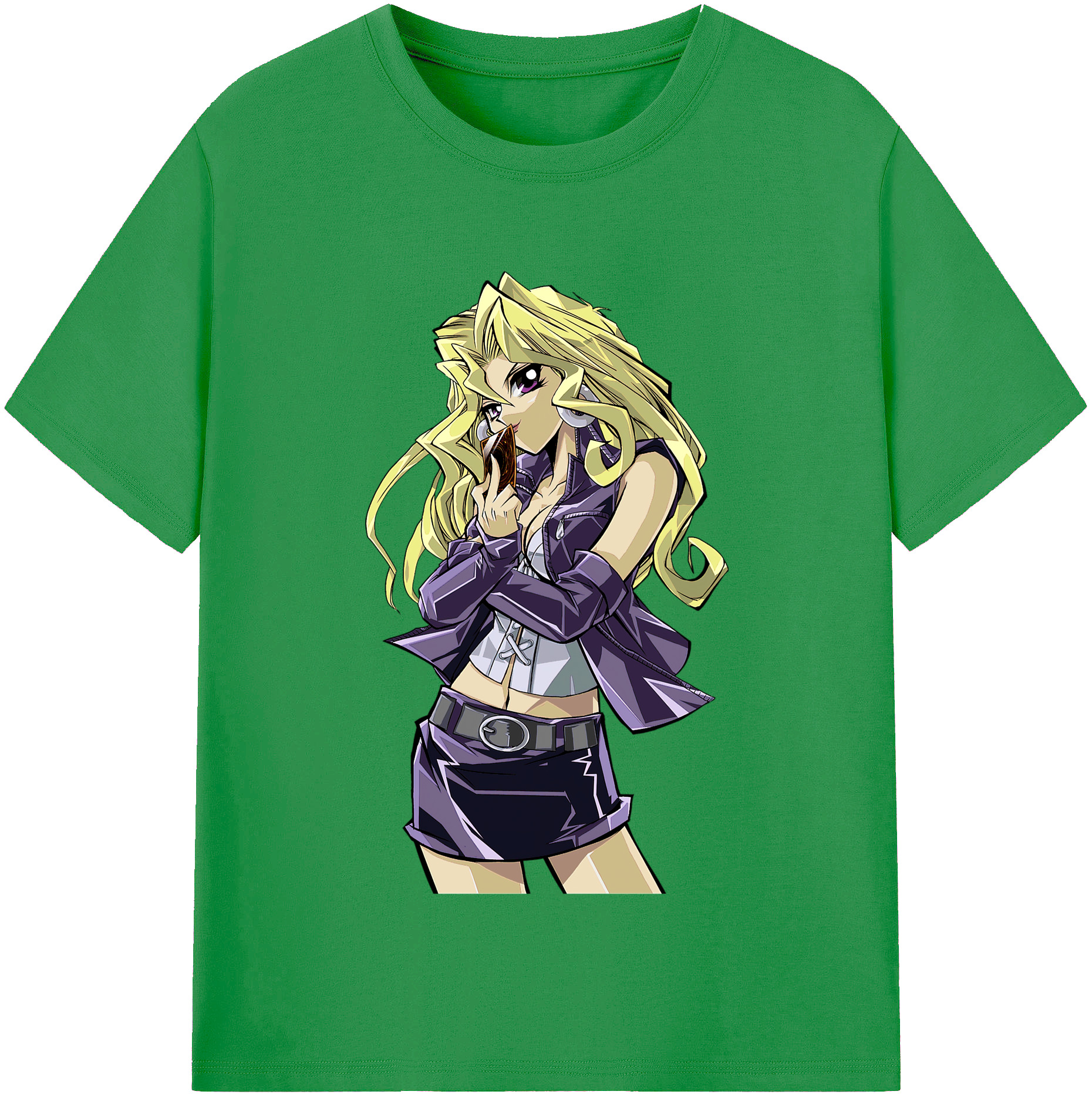 （画像用） 遊☆戯☆王 Yu-Gi-Oh! レディースカジュアルプリントTシャツ（綿100％）