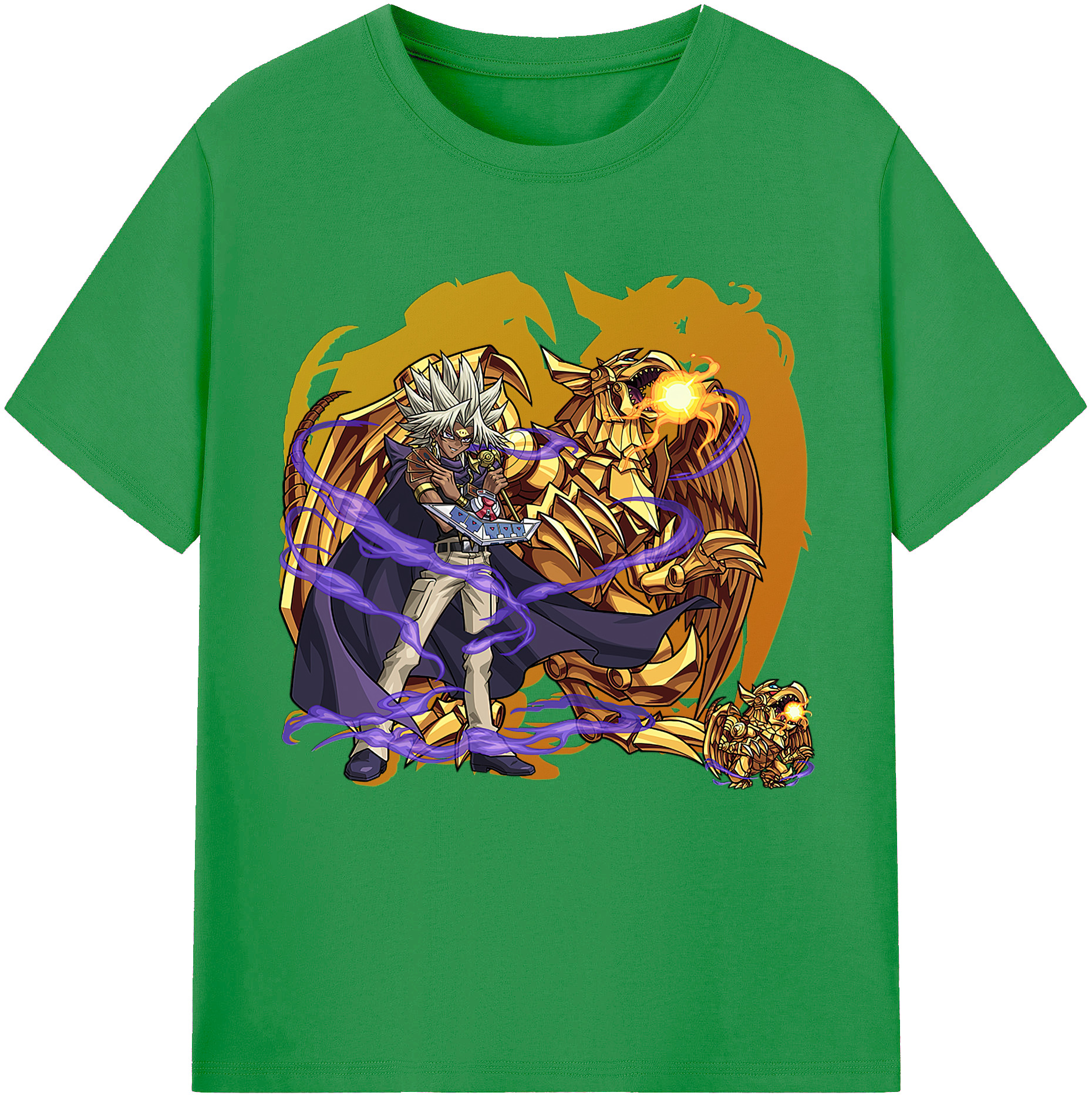 （画像用） 遊☆戯☆王 Yu-Gi-Oh! レディースカジュアルプリントTシャツ（綿100％）